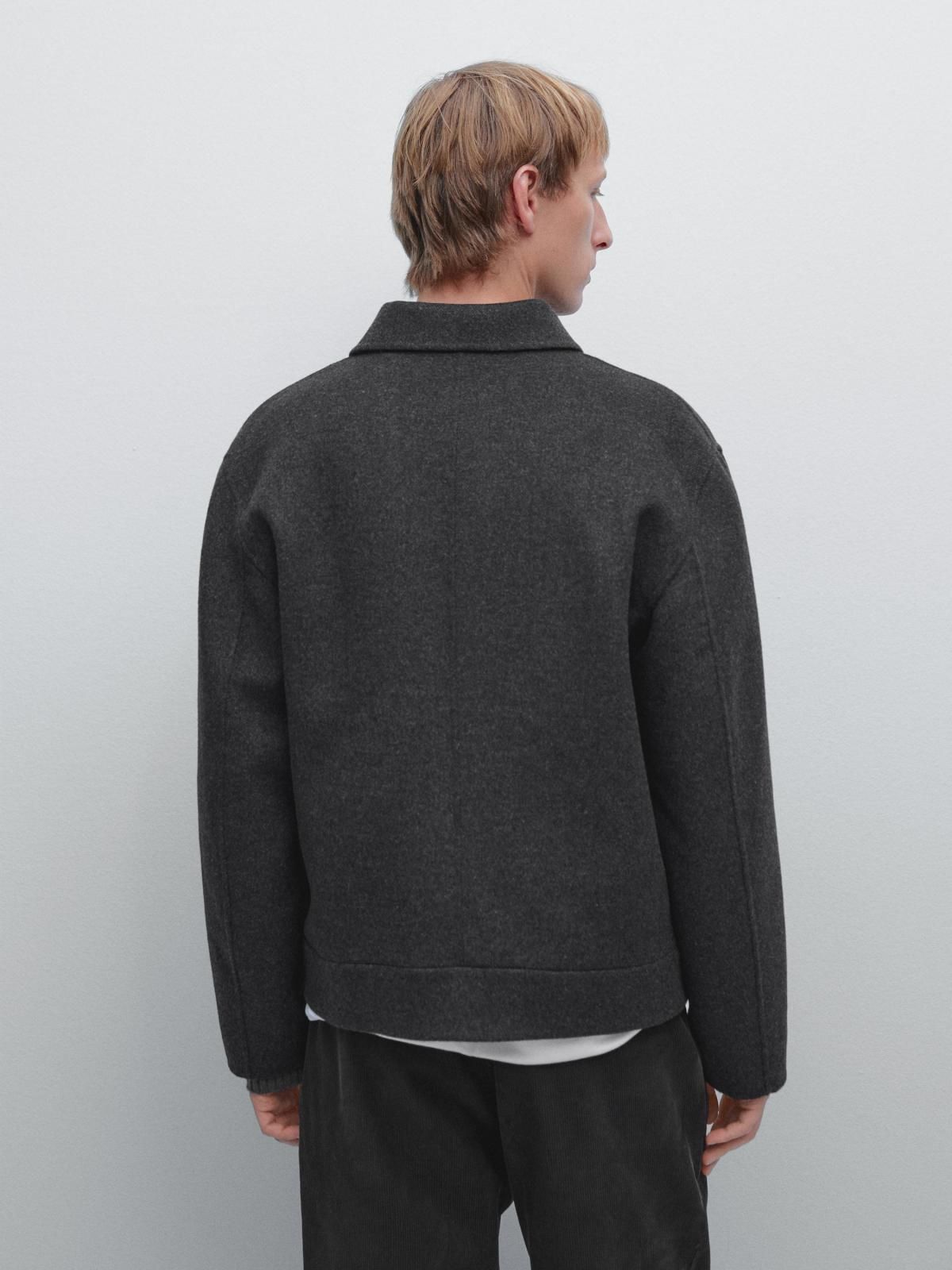 마시모두띠 미니멀 울블렌드 숏 재킷 2837/382 DARK GREY - 상세 이미지 5