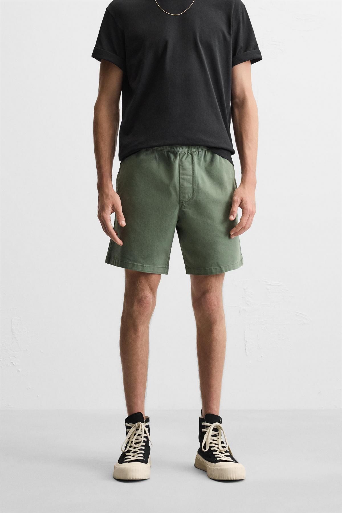 자라 릴렉스핏 버뮤다 쇼츠 9252/406 GREEN - 상세 이미지 3