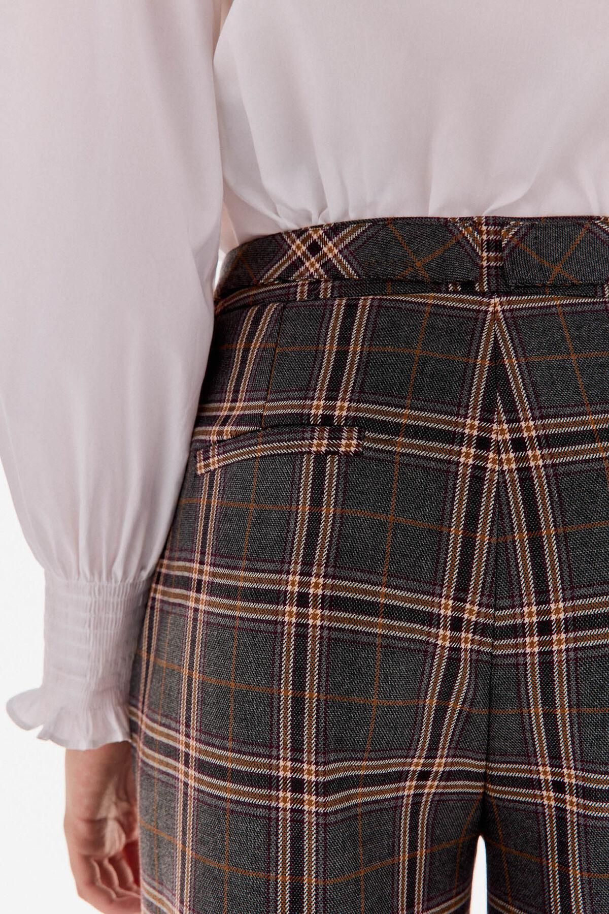 티에프피 체크 스트레이트핏 슬랙스 팬츠 0832515 GRIS - 상세 이미지 5