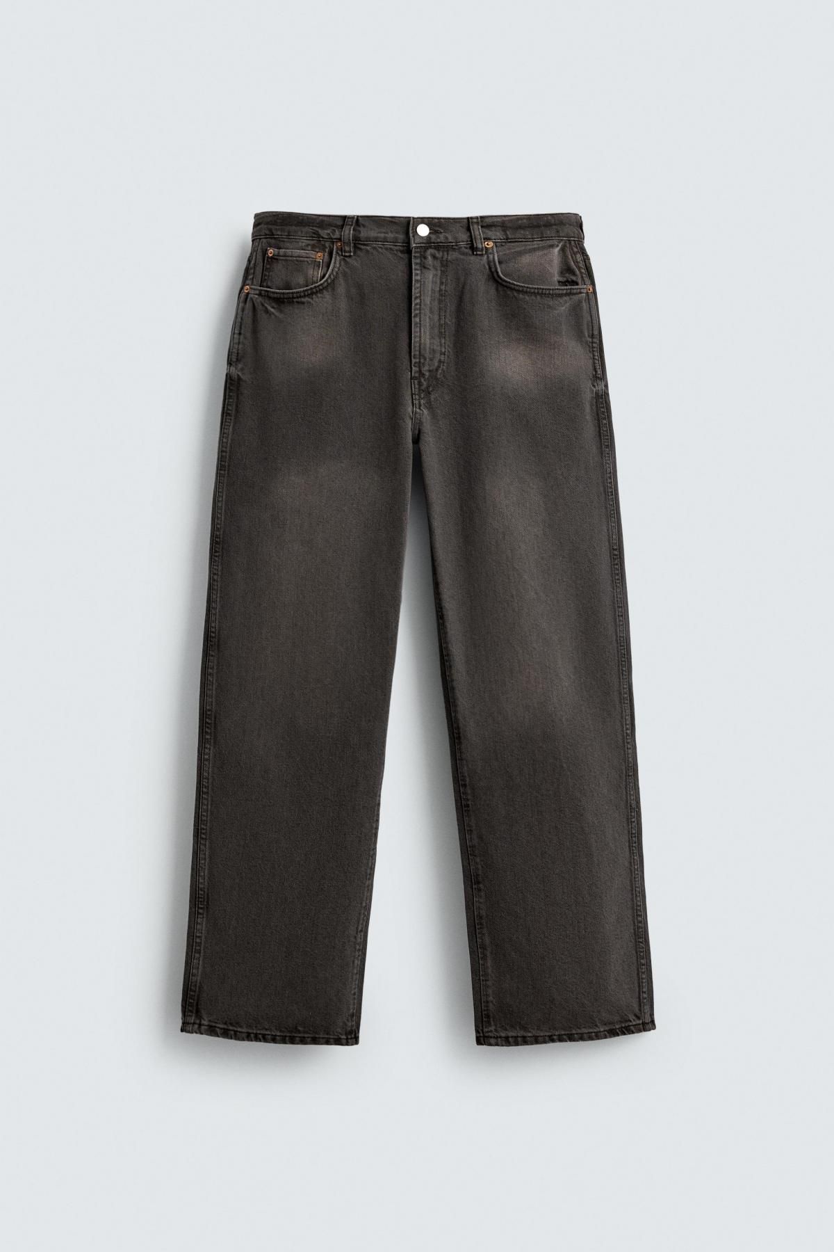 자라 테크니컬 릴랙스드 스트레이트핏 데님 청바지 3991/377 MID-GREY 이미지 7