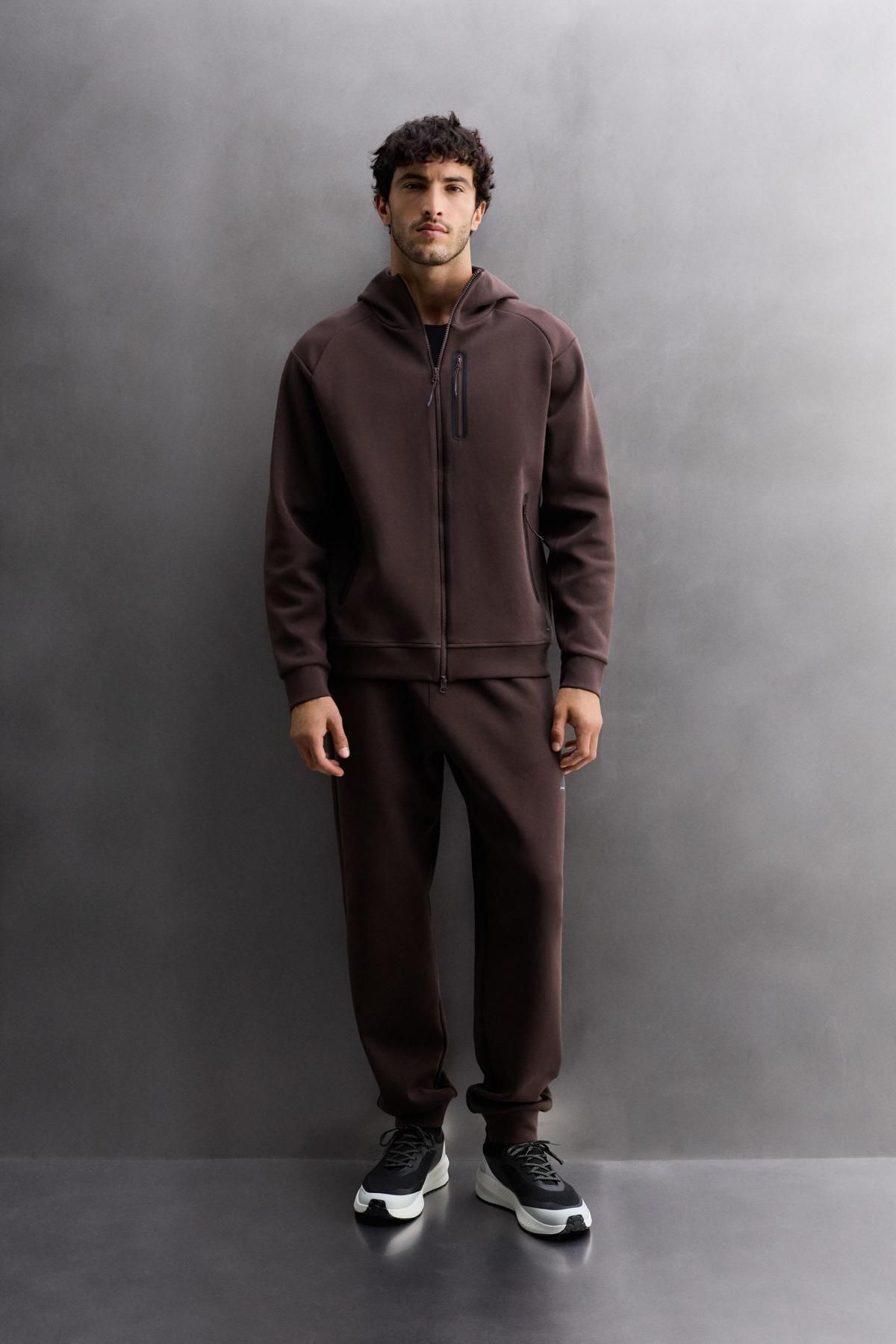 자라 테크니컬 컴포트 와이드 조거 팬츠 8574/330 BURGUNDY - 상세 이미지 2