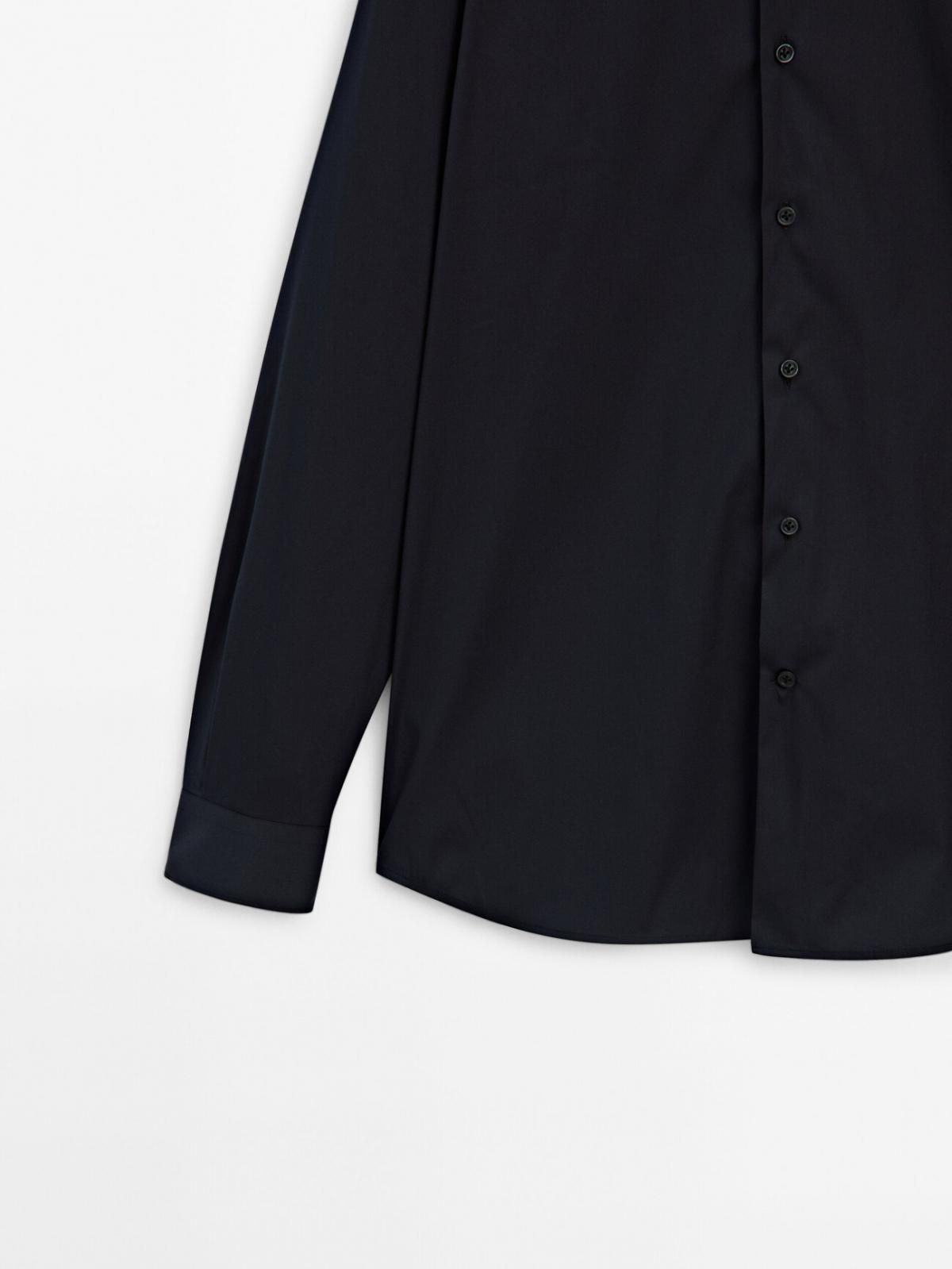 마시모두띠 슬림핏 스트레치 셔츠 0104/664 NAVY BLUE - 상세 이미지 4
