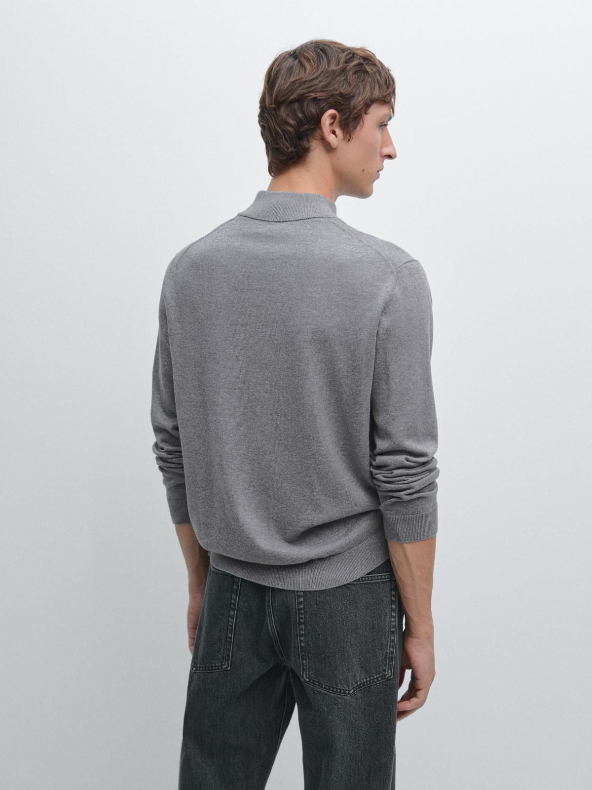 마시모두띠 프리미엄 울 하이넥 니트 스웨터 1033/201 ANTHRACITE GREY - 상세 이미지 4