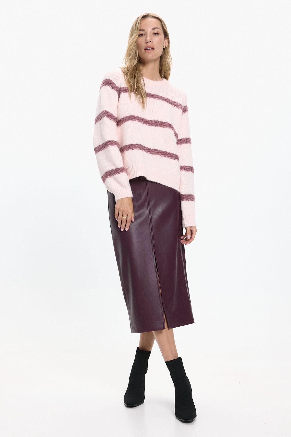 베로모다 테크니컬 가죽 롱 스커트 5722666 MORADO - 상세 이미지 2