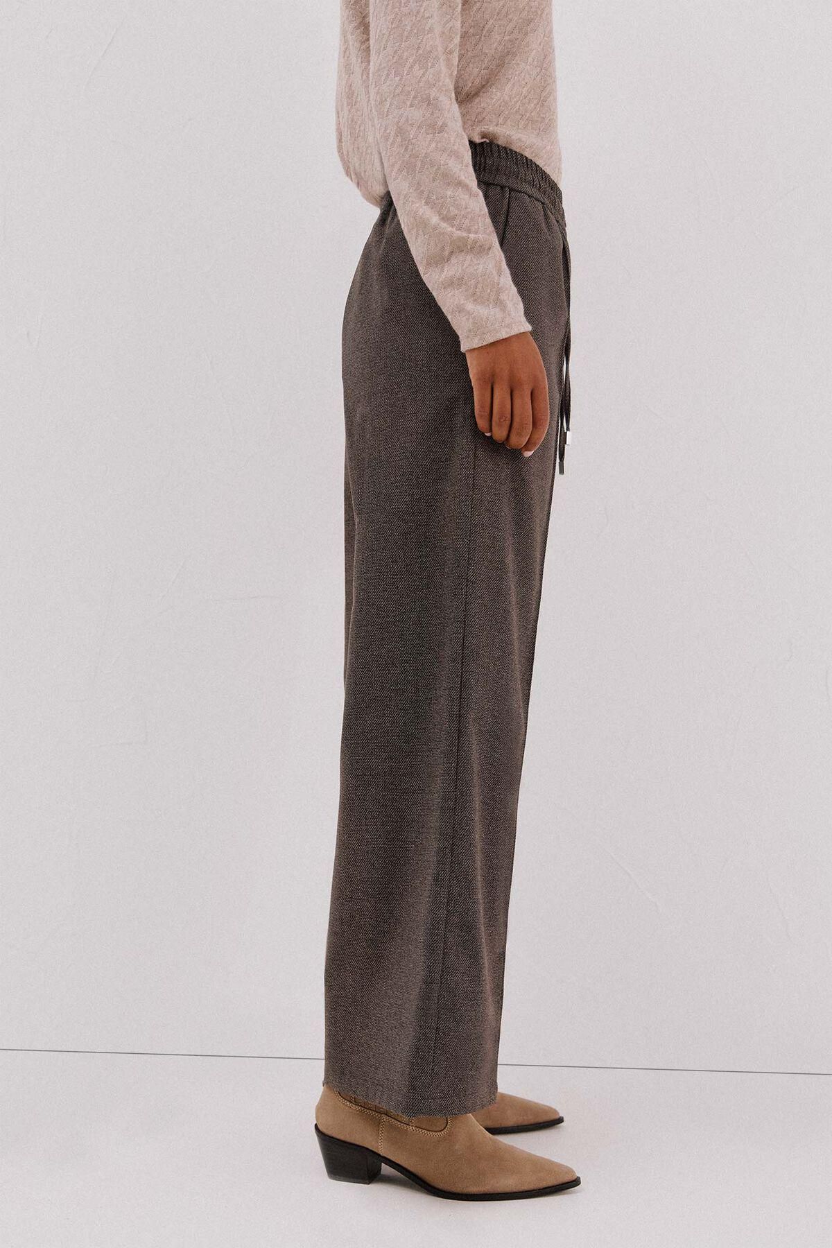 꼬르떼피엘 테크니컬 텍스처 와이드 밴딩 팬츠 8722331 MARRON OSCURO - 상세 이미지 4