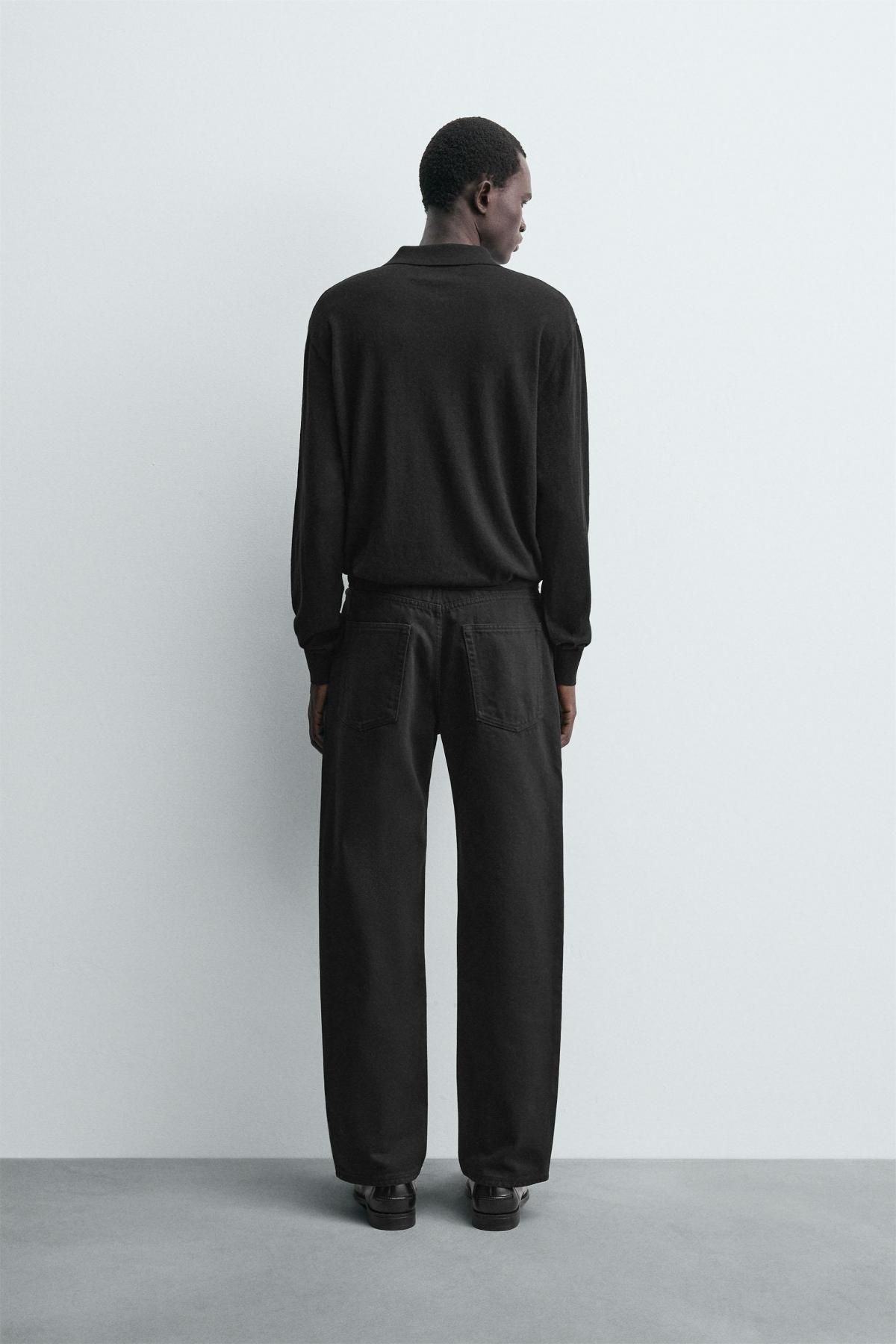 자라 블랙 스트레이트 핏 데님 앵클 진 5585/390 BLACK - 상세 이미지 4