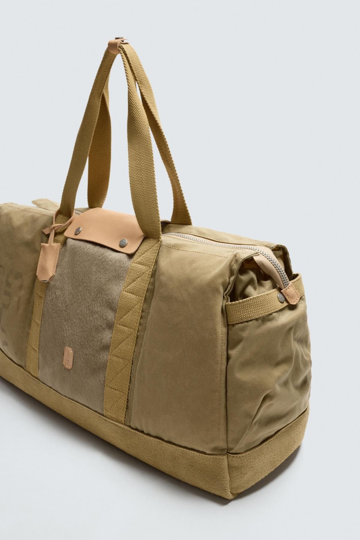 자라 프리미엄 코튼 패브릭 토트백 3358/620 SAND BROWN 이미지 6