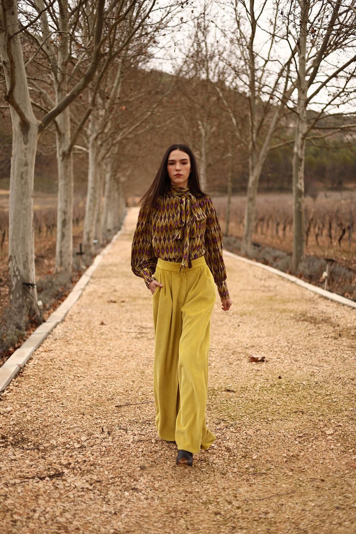 파남비 와이드핏 코듀로이 팬츠 3722214 VERDE - 상품 이미지