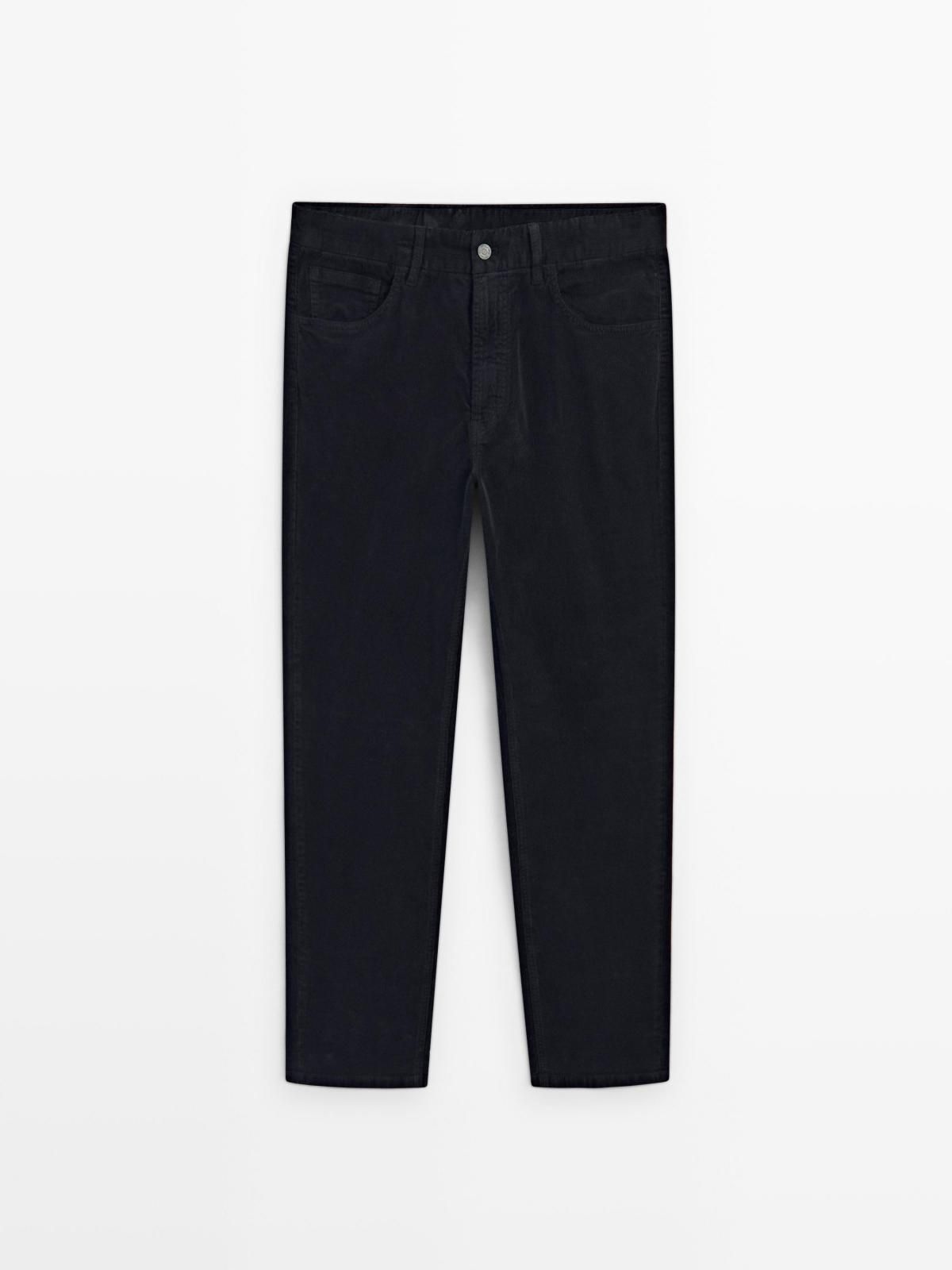 마시모두띠 슬림핏 코듀로이 데님 슬랙스 팬츠 0350/102 NAVY BLUE - 상세 이미지 5