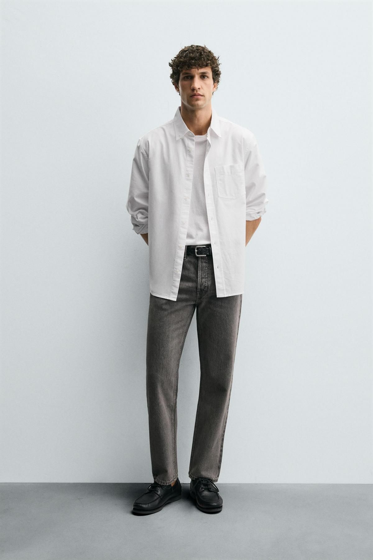 자라 빈티지 워싱 레귤러 스트레이트핏 데님 팬츠 4048/340 GREY - 상세 이미지 2