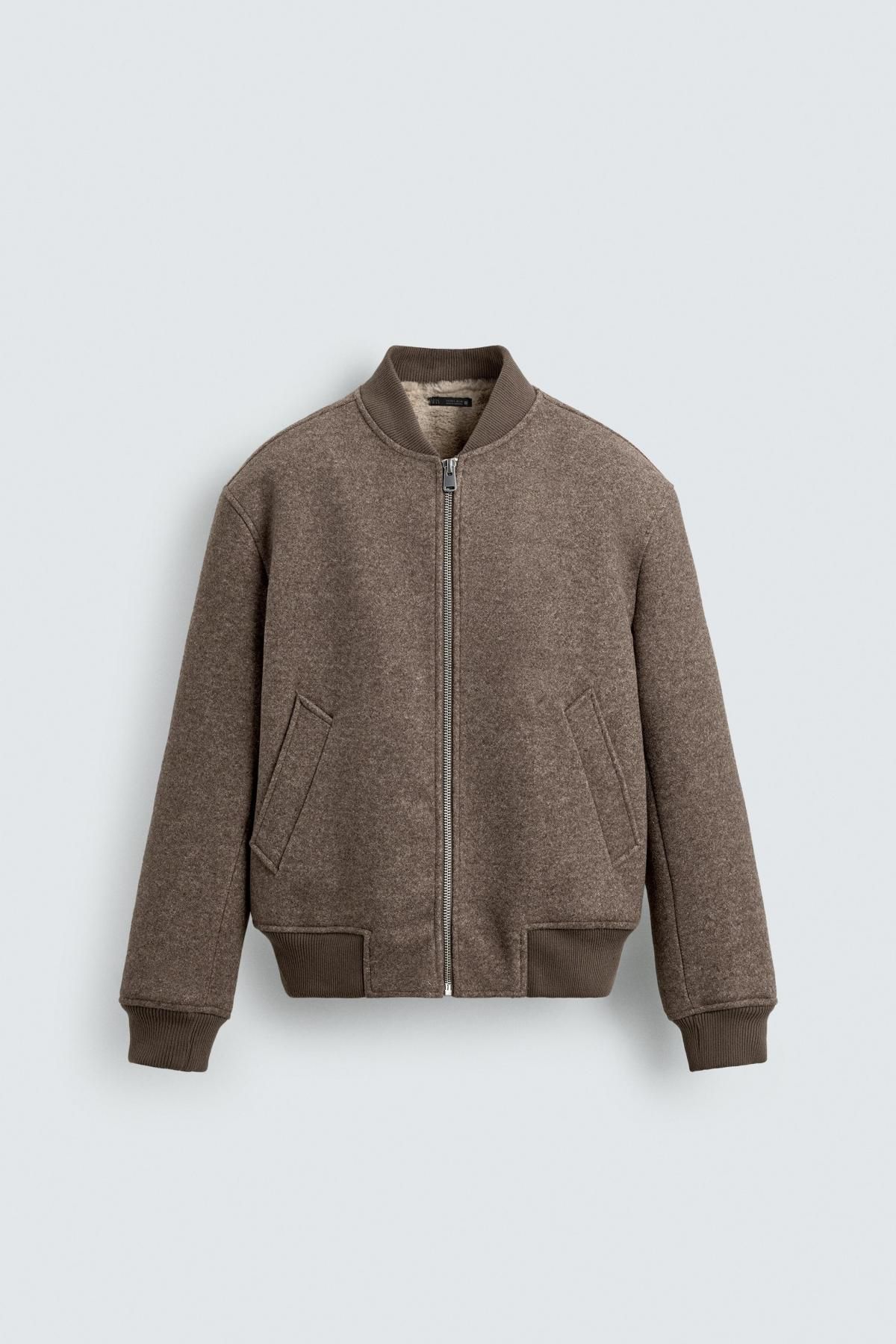 자라 테크니컬 퍼 안감 블루종 봄버 재킷 5070/321 BEIGE - 상품 이미지