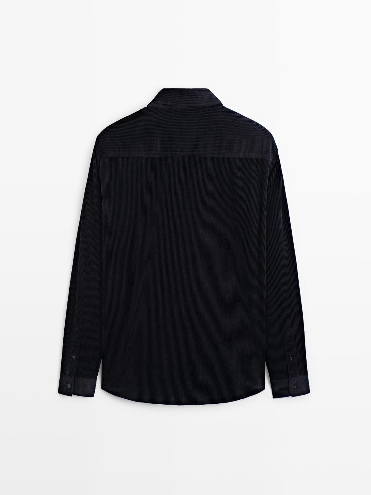 마시모두띠 코듀로이 레귤러핏 긴팔 오버셔츠 1765/262 NAVY BLUE - 상세 이미지 2