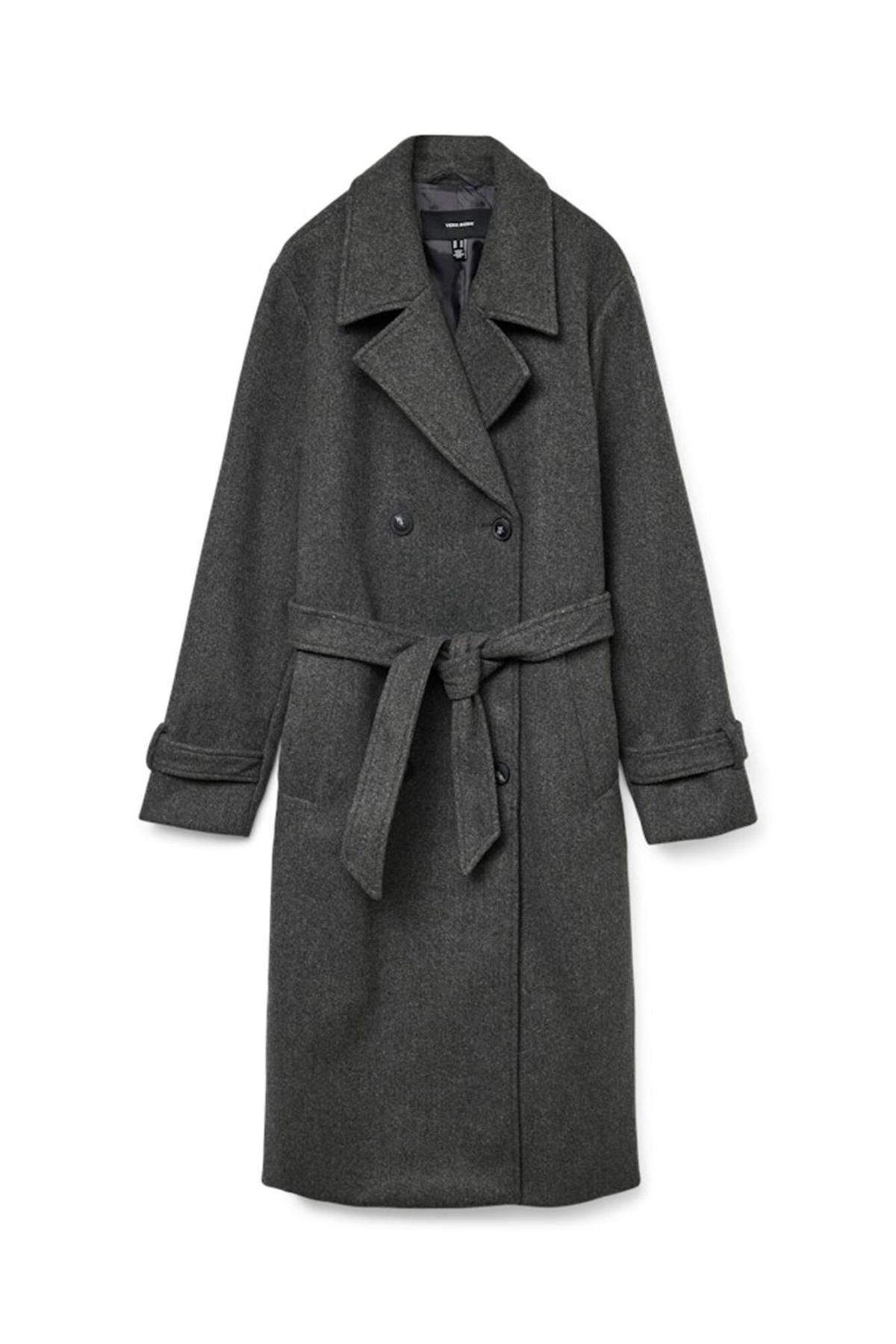 베로모다 벨트 디테일 울 롱 코트 7930156 GRIS OSCURO - 메인 이미지