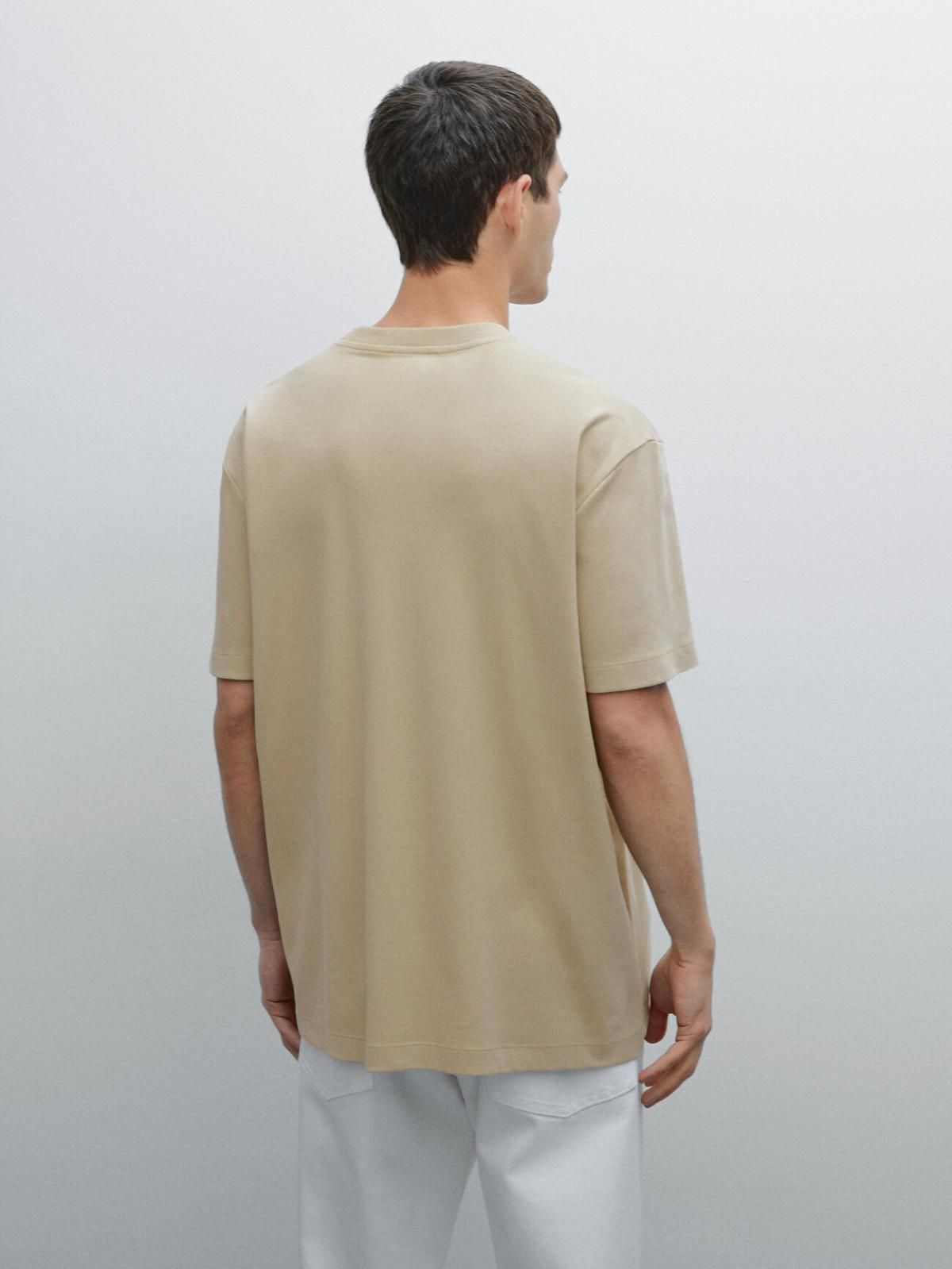 마시모두띠 미니멀 베이직 미디엄웨이트 코튼 반팔 티셔츠 1418/212 GREENISH - 상세 이미지 4