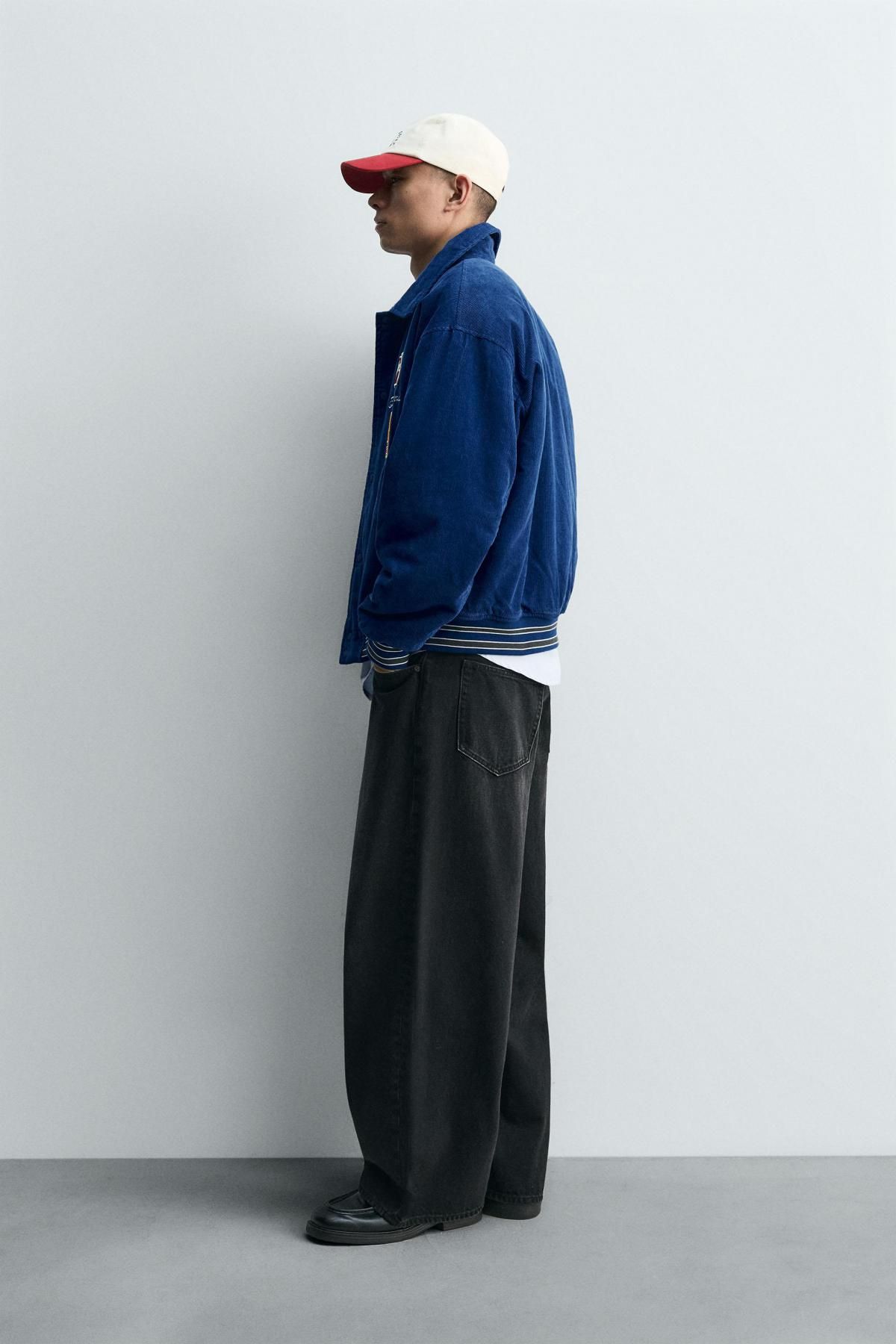자라 자수 패치 코듀로이 바시티 자켓 6318/420 BLUISH - 상세 이미지 5