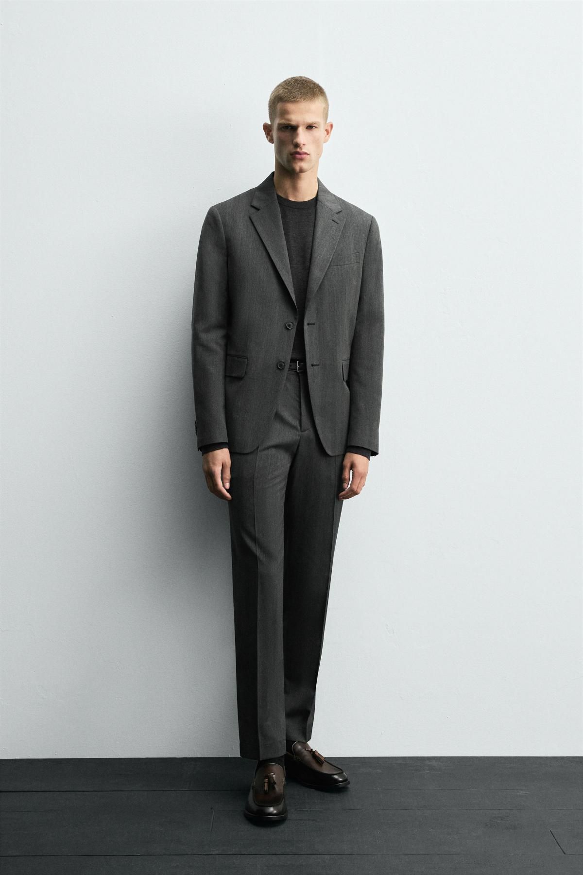 자라 헤링본 클래식 테일러드 블레이저 5746/462 ANTHRACITE GREY - 상세 이미지 2