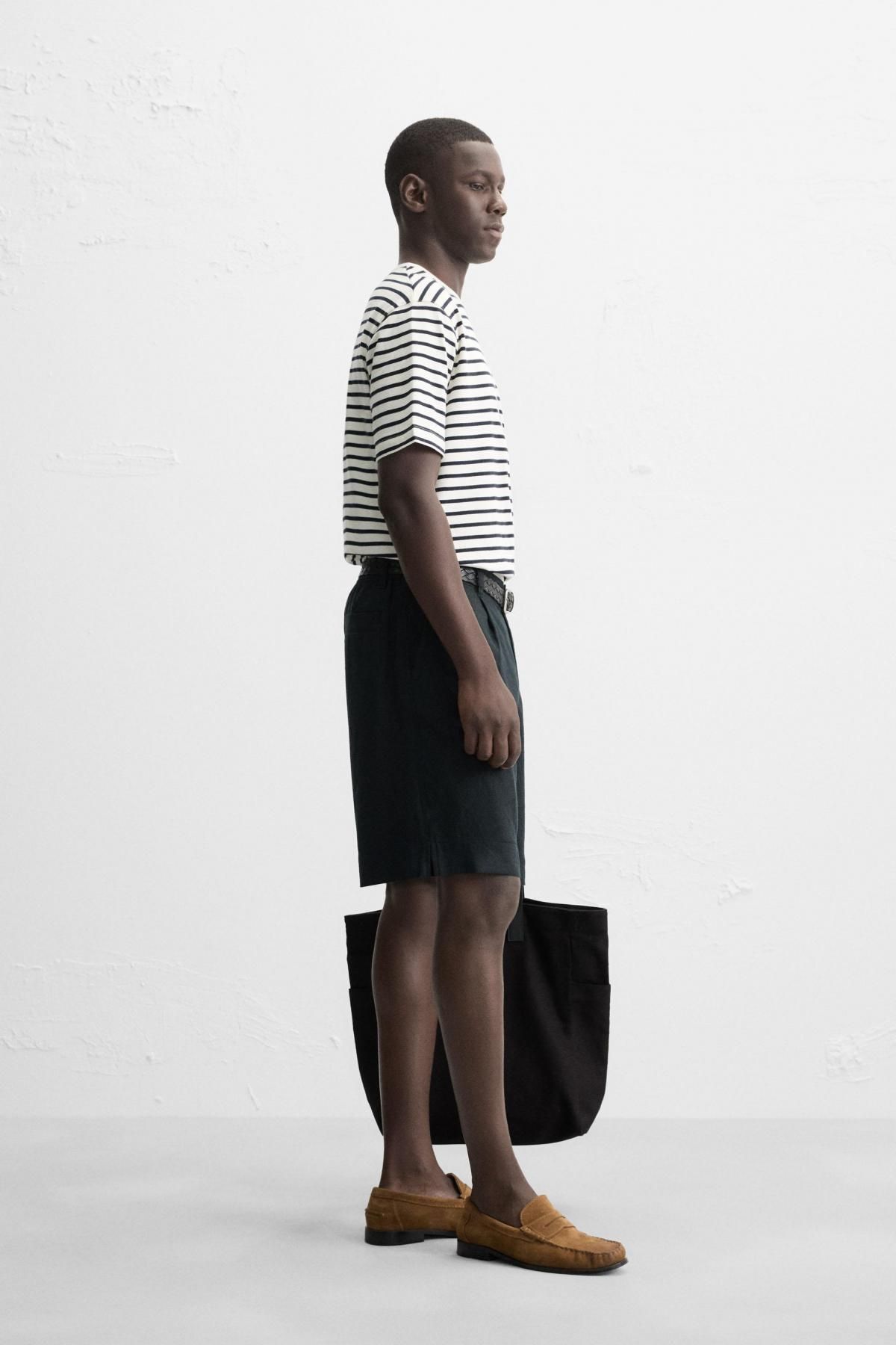 자라 스트라이프 베이직 미디엄 웨이트 반팔 티셔츠 1887/470 STRIPED - 상세 이미지 5