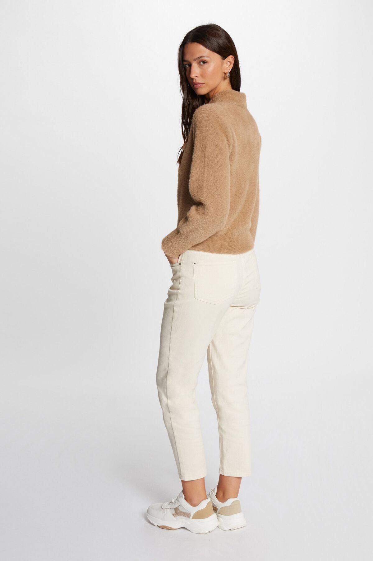 모르간 벨벳 소프트 칼라 가디건 크롭 집업 포켓 5795361 BEIGE - 상세 이미지 4