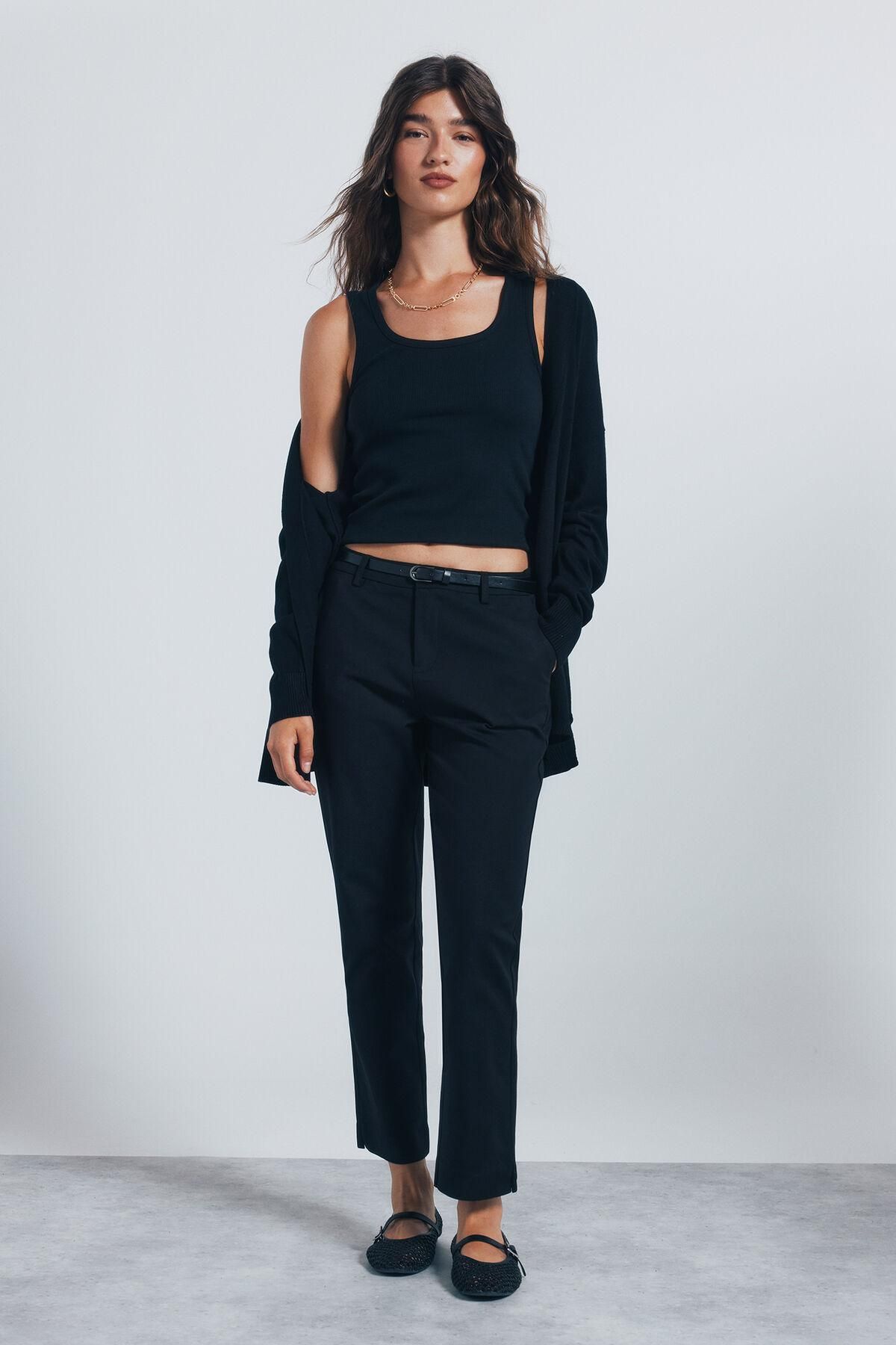 스프링필드 테일러드 스트레이트핏 크롭 치노 팬츠 6832066 NEGRO - 상세 이미지 2