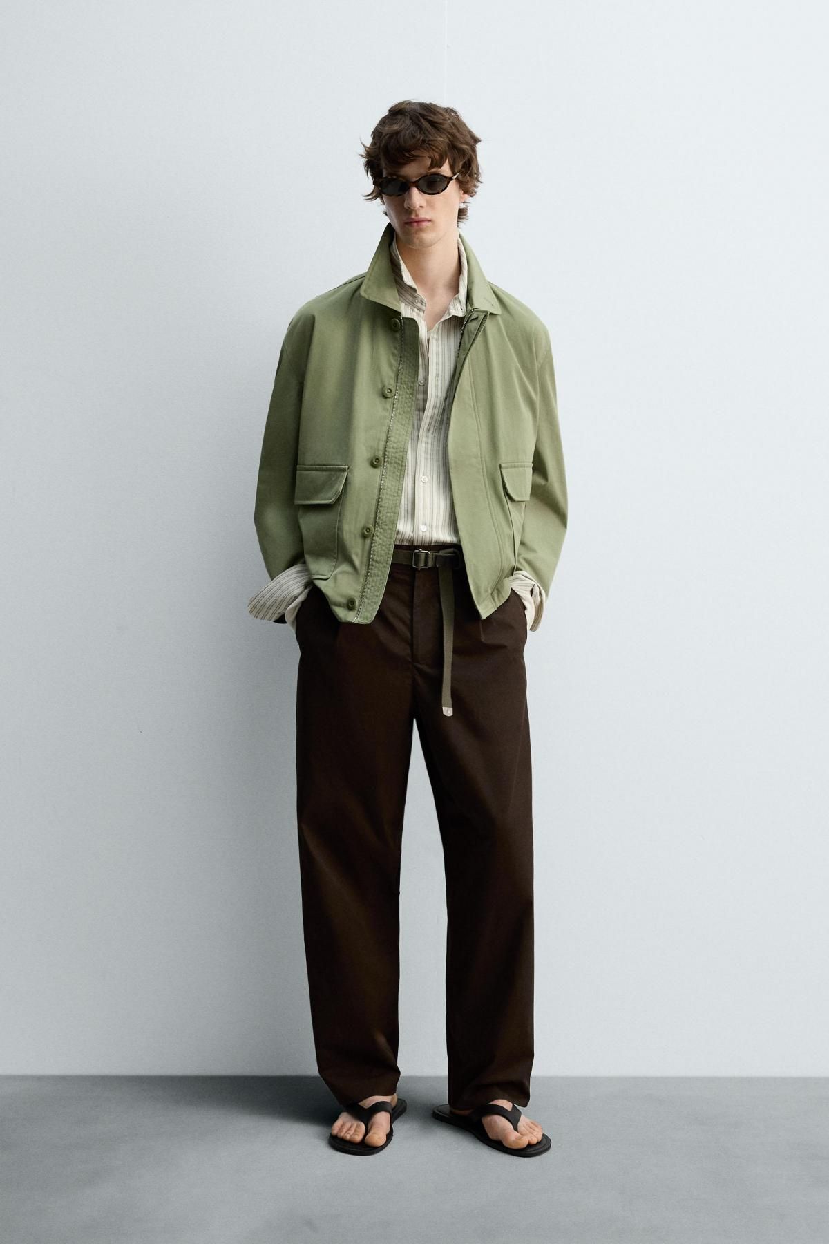 자라 테크니컬 라이트그린 재킷 1437/324 MOSS GREEN - 상세 이미지 2