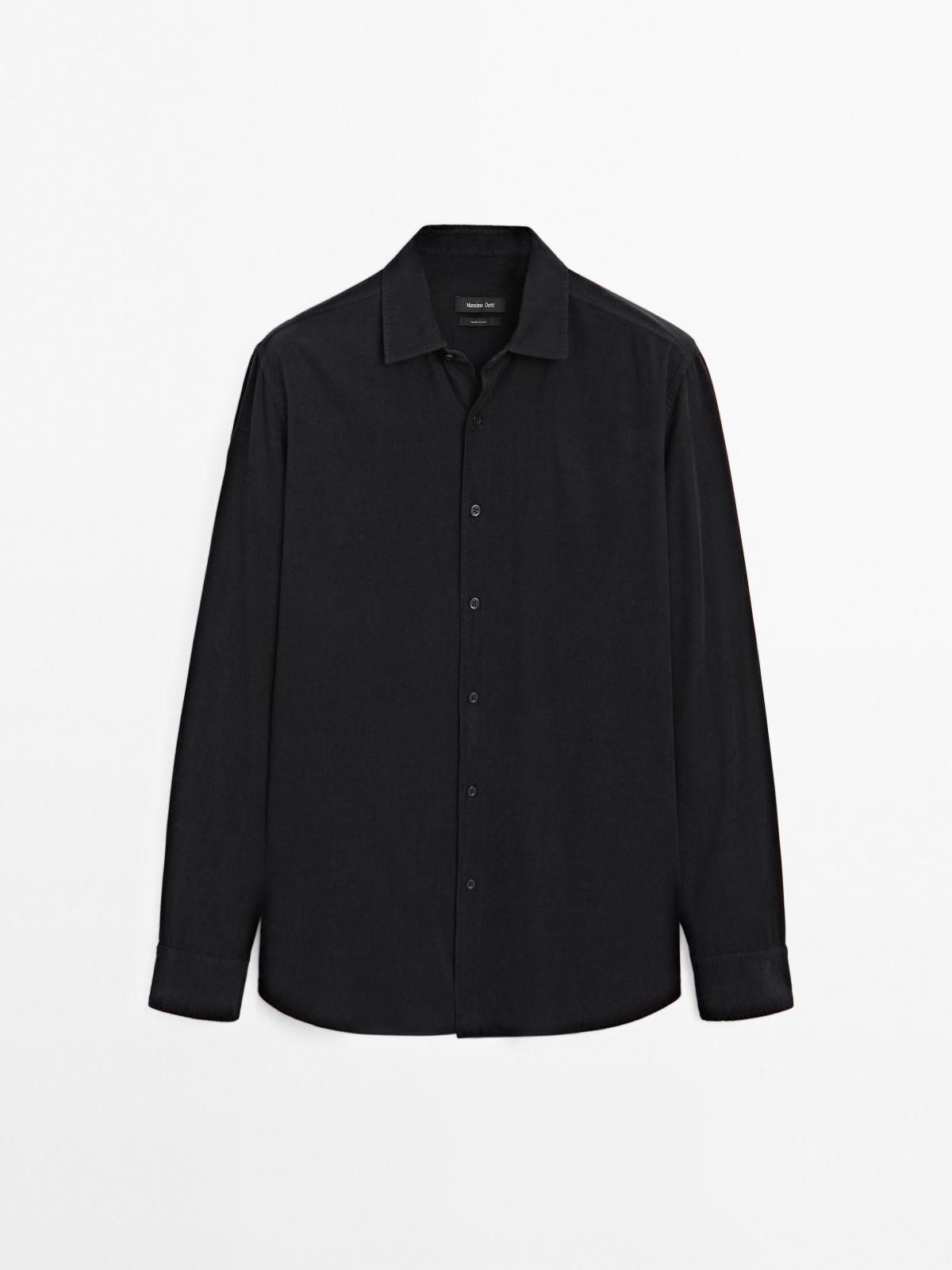 마시모두띠 베이직 클래식핏 니들코드 긴팔 셔츠 1800/400 NAVY BLUE - 메인 이미지