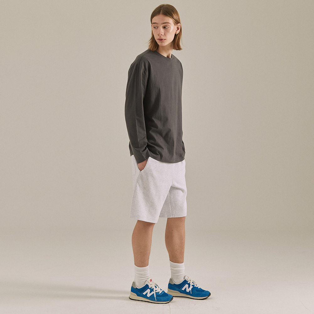 베이직하우스 남성 버뮤다팬츠 6부 트레이닝 밴딩 면 반바지 LYHP3101 - 상세 이미지 3