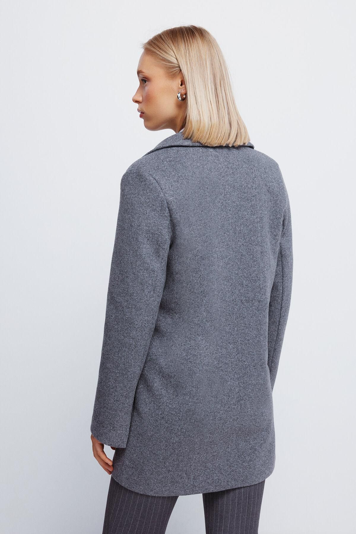 스프링필드 소프트 라펠 칼라 숏 코트 8232580 GRIS - 상세 이미지 4