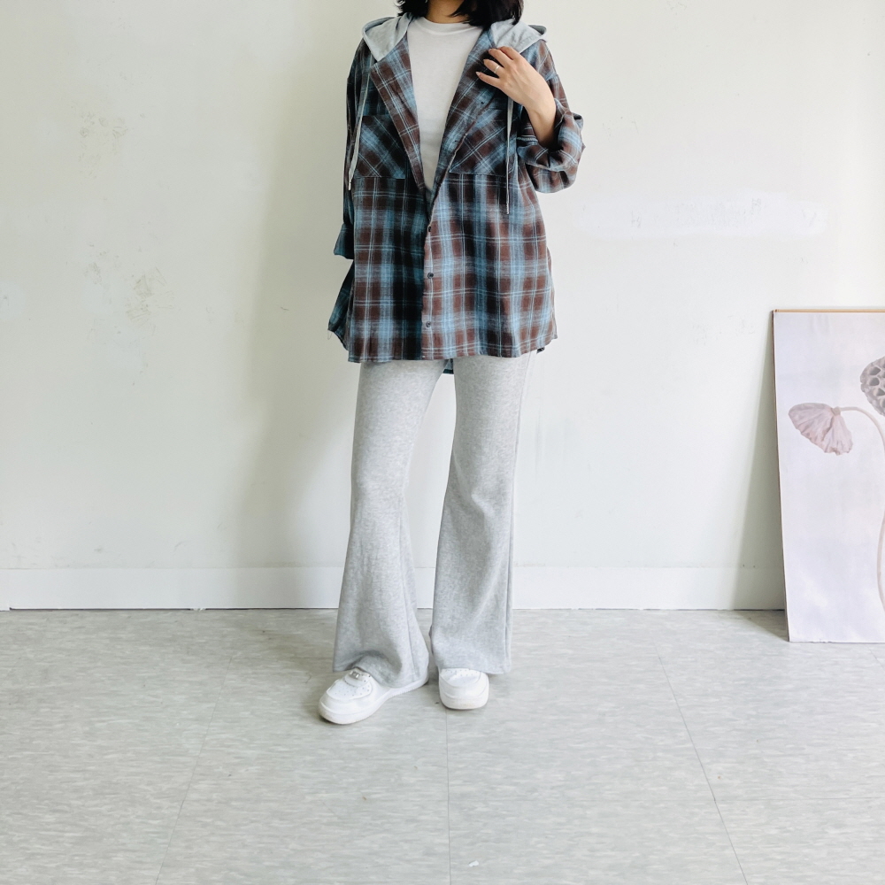 기모 노기모 나팔바지 부츠컷 트레이닝팬츠 키작녀바지 숏기장 롱기장 - 상세 이미지 3