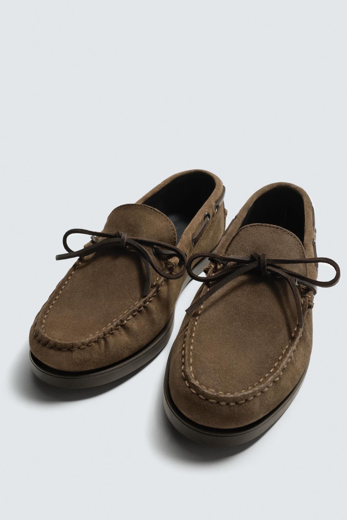자라 프리미엄 스웨이드 레더 캐주얼 로퍼 2469/620 TAUPE GREY - 상세 이미지 2