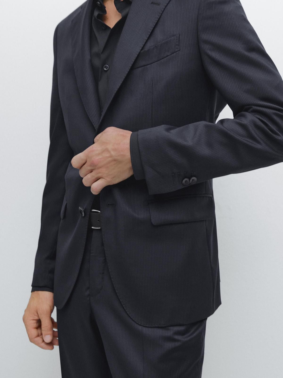 마시모두띠 핀스트라이프 울 수트 블레이저 2046/646 NAVY BLUE - 상세 이미지 5