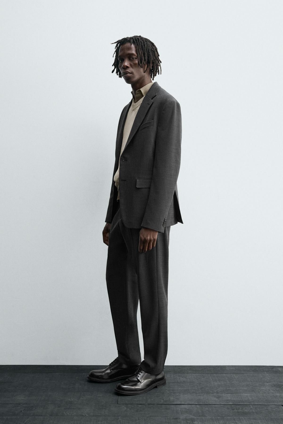 자라 테크니컬 텍스처 테일러드 블레이저 5746/418 ANTHRACITE GREY - 상세 이미지 5