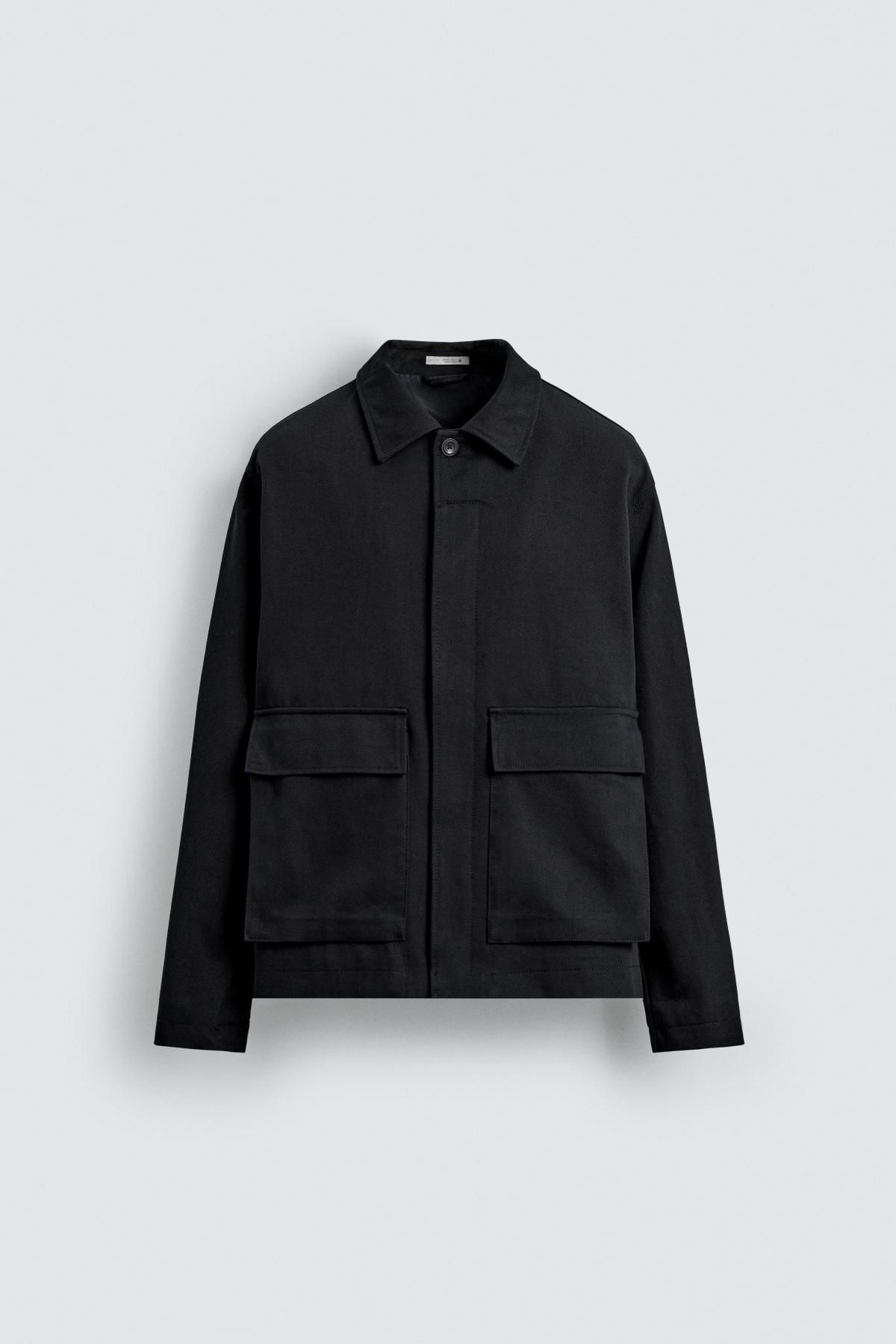 자라 테크니컬 트윌 텍스처 오버셔츠 0706/148 NAVY BLUE - 메인 이미지