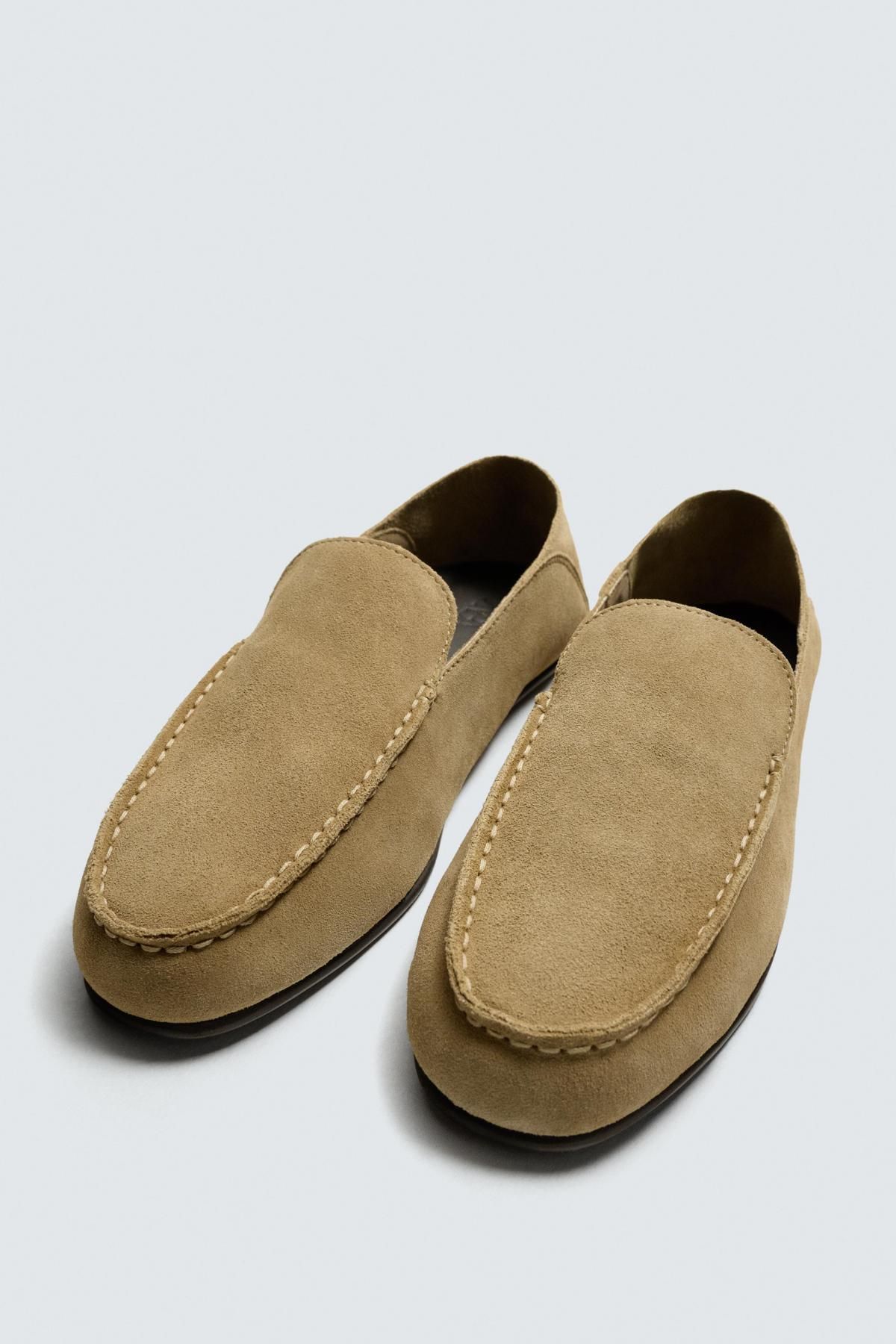 자라 스웨이드 레더 베이직 로퍼 2655/620 BEIGE - 상세 이미지 5
