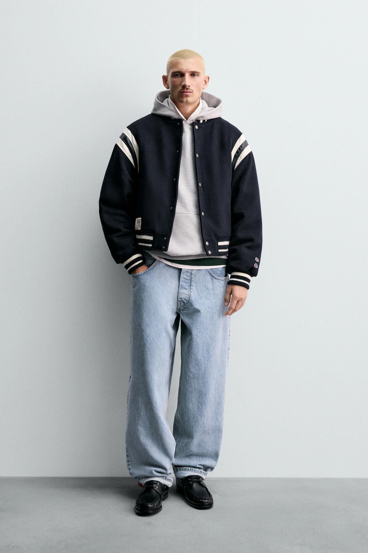 자라 테크니컬 패디드 바시티 봄버 재킷 3833/999 NAVY BLUE - 상세 이미지 2