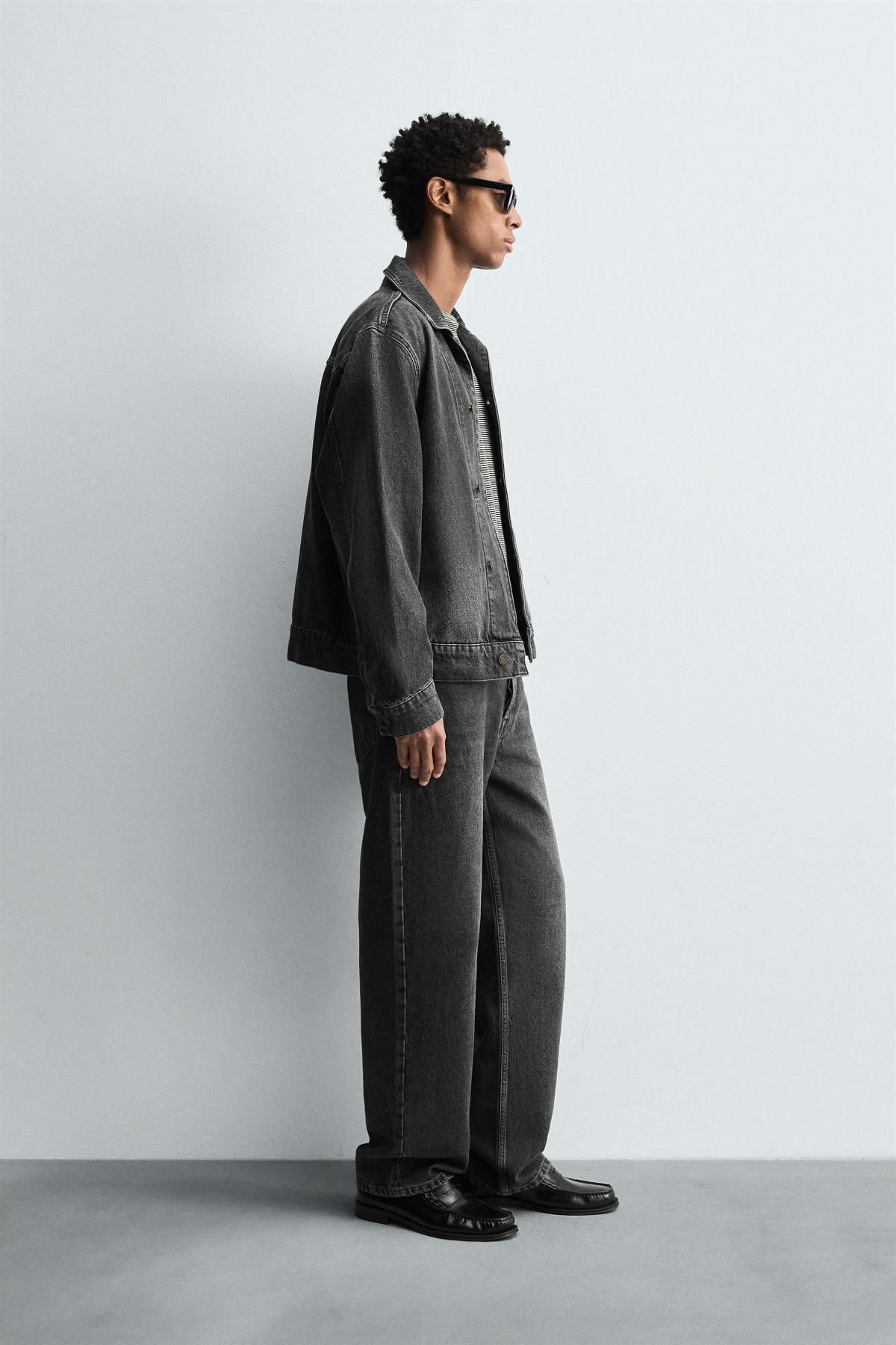 자라 블랙 워시드 데님 오버셔츠 3991/387 CHARCOAL - 상세 이미지 5
