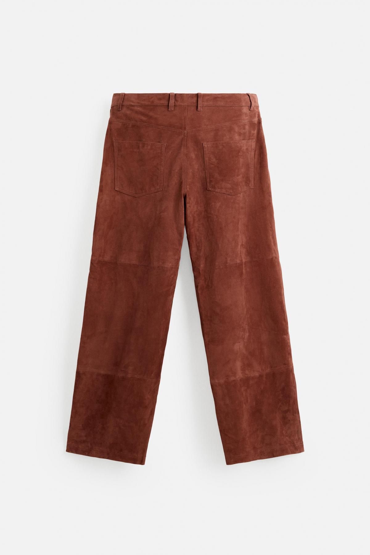 자라 한정판 스웨이드 가죽 팬츠 1966/923 RUSSET - 상세 이미지 2