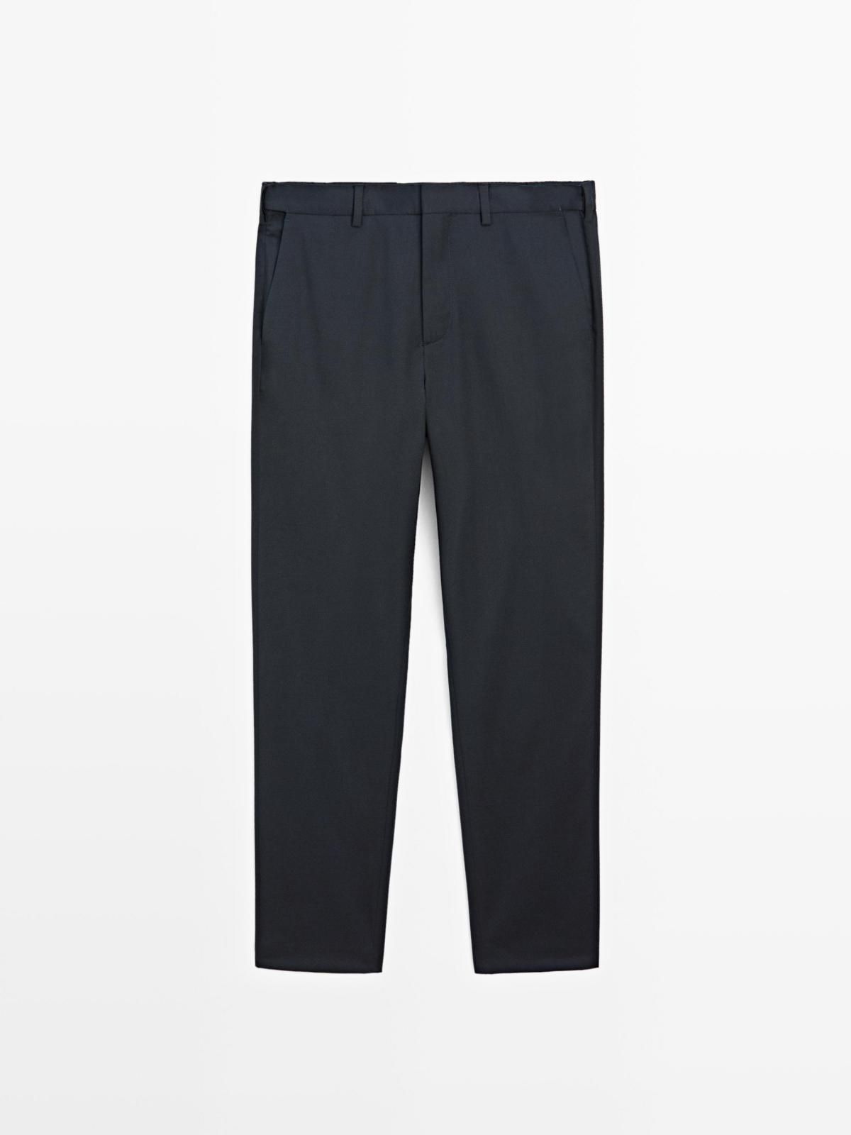 마시모두띠 테크니컬 울블렌드 쿨 슬랙스 팬츠 2888/378 NAVY BLUE - 상세 이미지 5