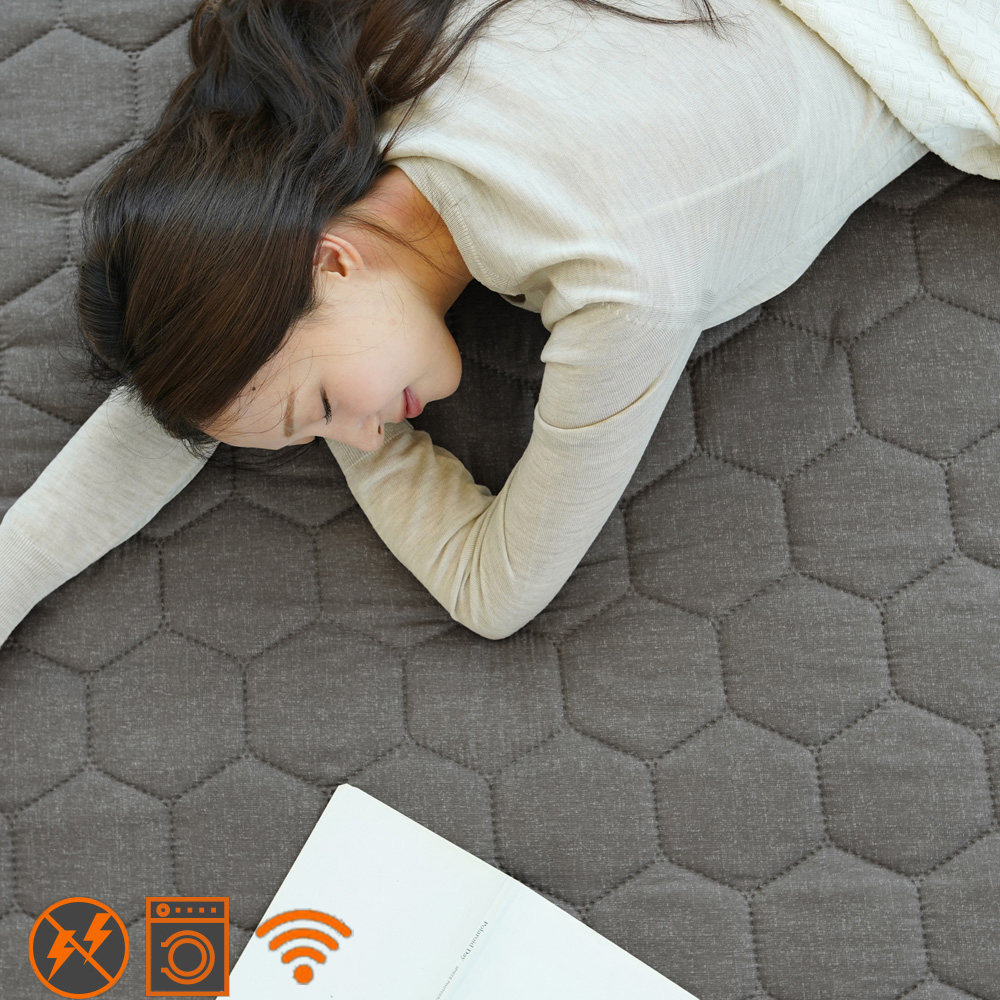 곰표한일 IOT 전자파안심 EMF 라돈안심 카본 탄소매트 스마트 그레이 퀸더블(분리난방)