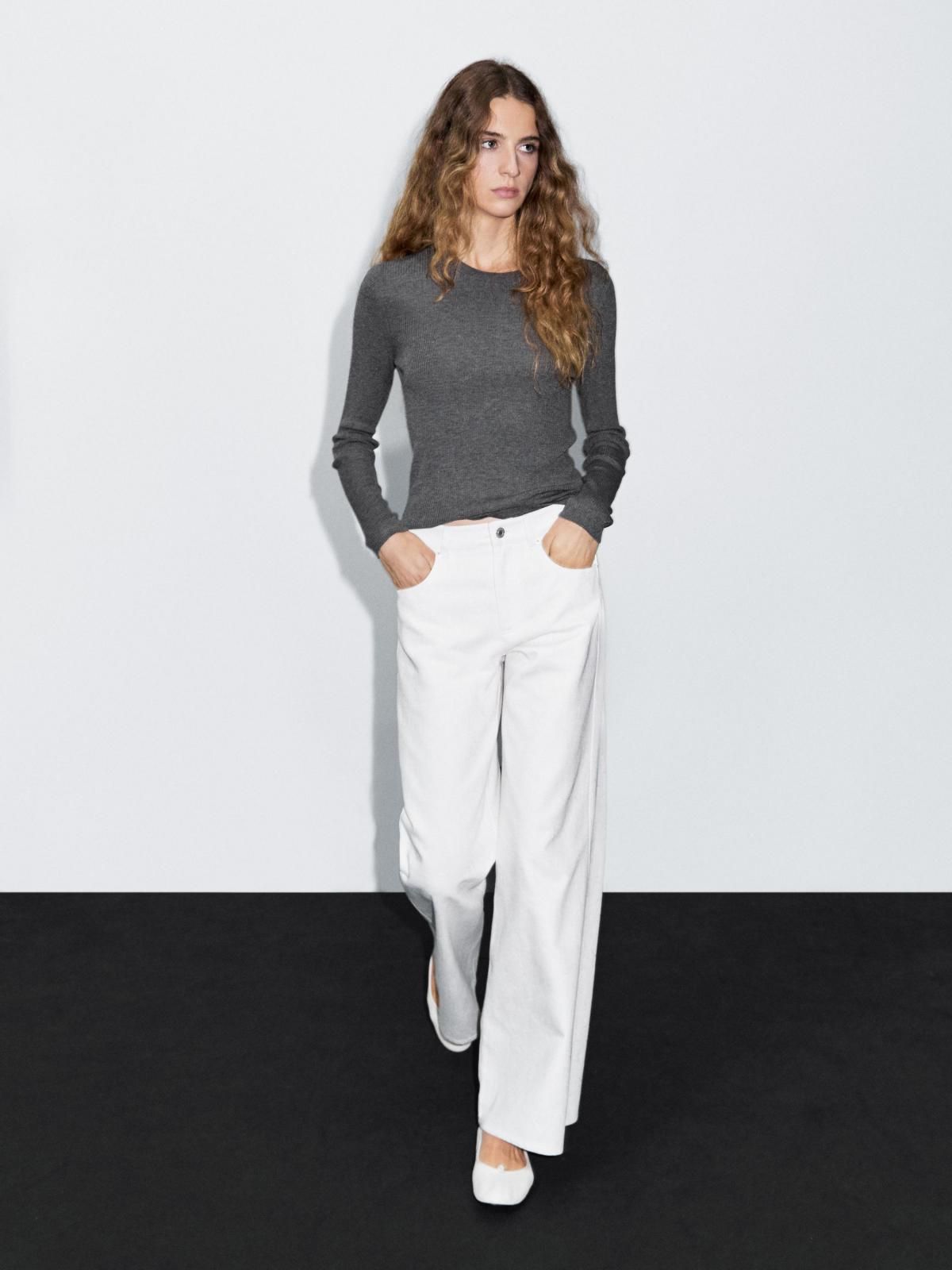 마시모두띠 텍스처 와이드 데님 이펙트 팬츠 5064/864 OFF WHITE - 상세 이미지 2