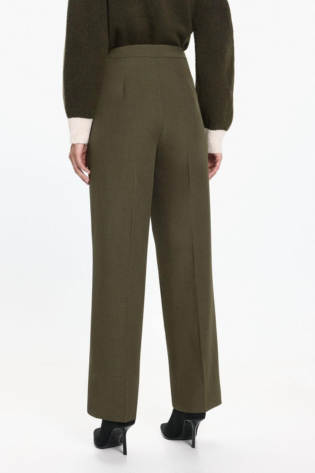베로모다 스트레이트 버튼 디테일 슬랙스 팬츠 3722162 VERDE - 상세 이미지 3
