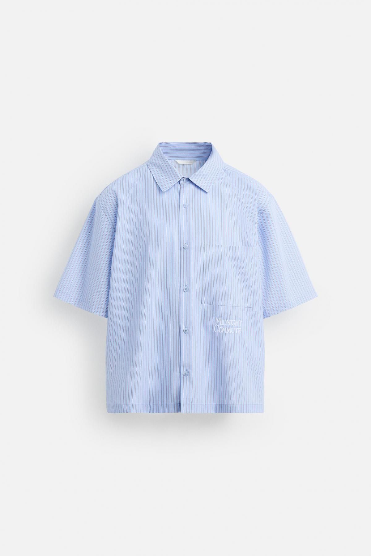 자라 스트라이프 릴랙스핏 반팔 셔츠 6085/301 STRIPES - 메인 이미지