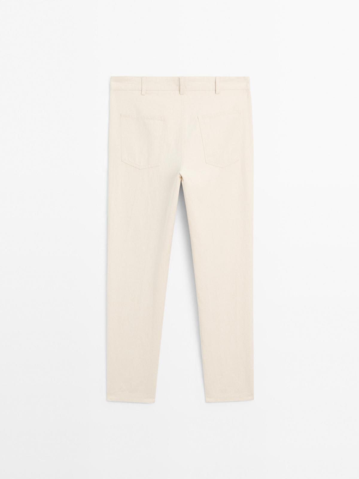마시모두띠 테이퍼드핏 슬랙스 팬츠 아이보리 0013/008 OFF WHITE - 상세 이미지 5