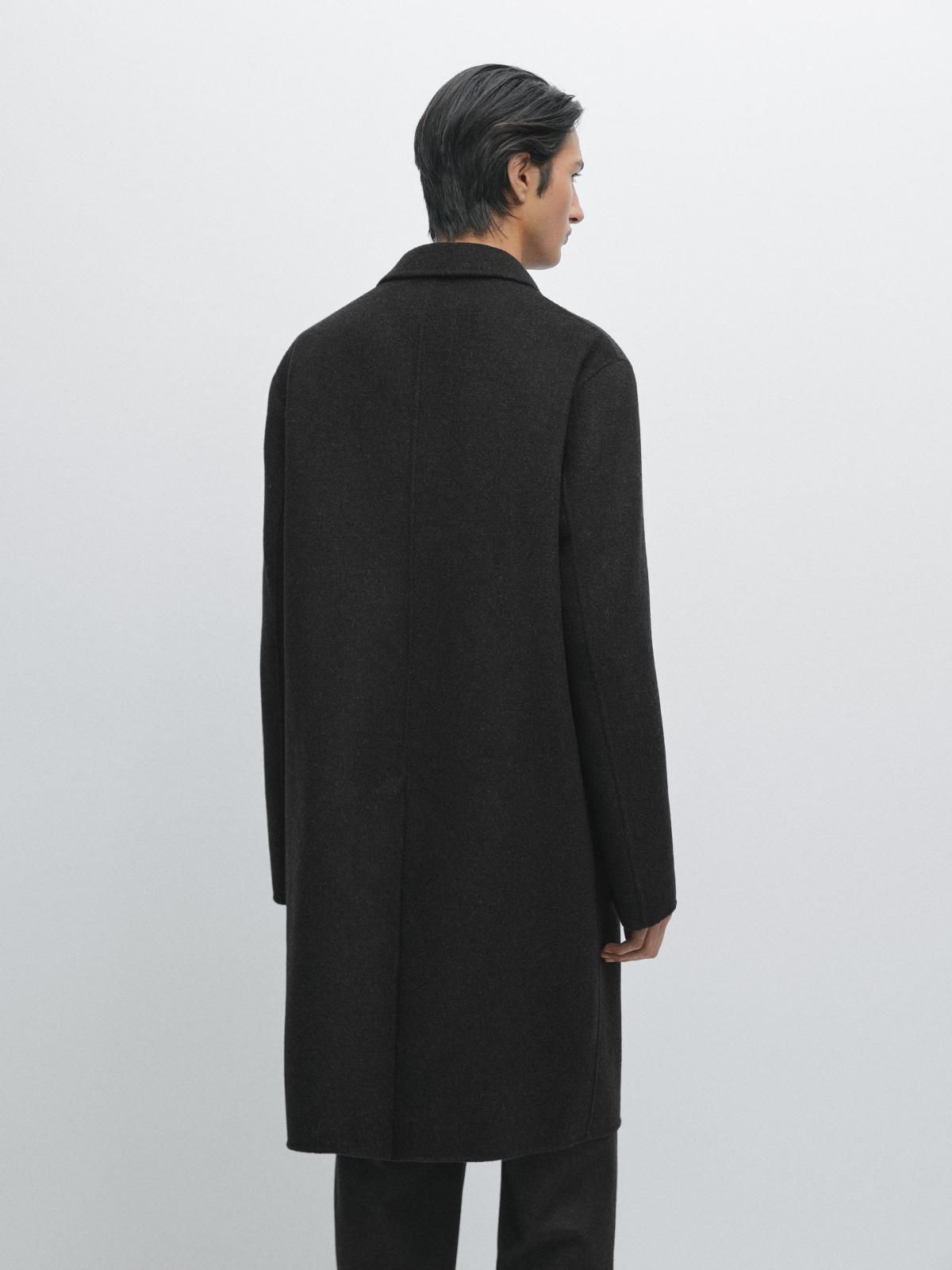마시모두띠 클래식 울블렌드 라펠카라 블랙 싱글코트 2892/384 DARK GREY - 상세 이미지 4