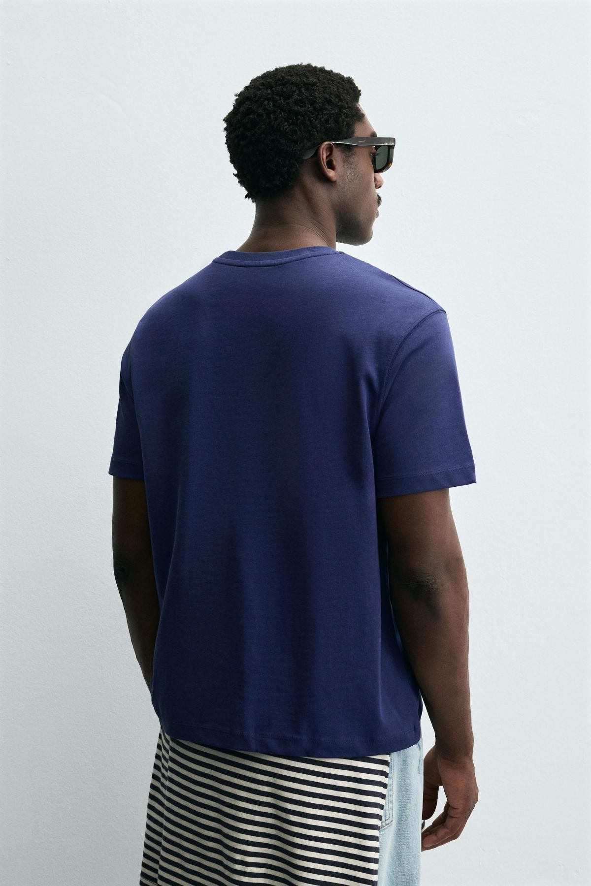 자라 네이비 앵커 자수 반팔 티셔츠 0962/343 NAVY BLUE - 상세 이미지 4