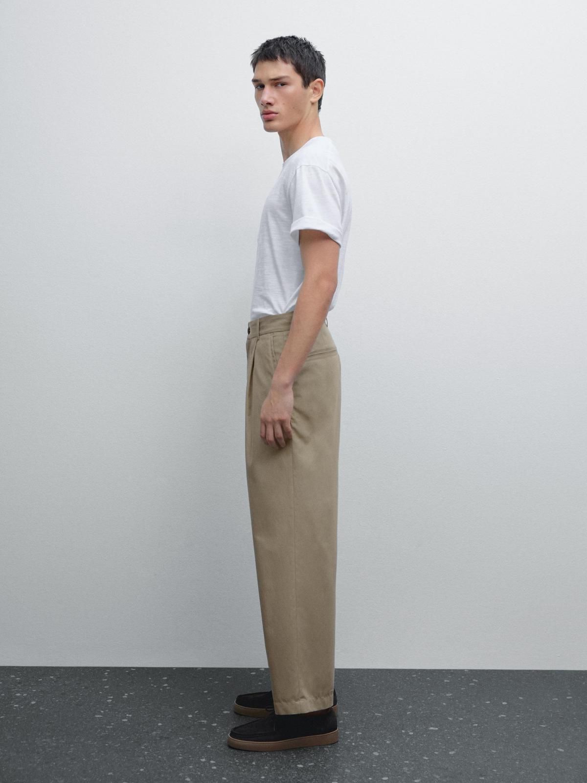 마시모두띠 와이드핏 다트 디테일 슬랙스 팬츠 0013/004 SAND - 상세 이미지 4