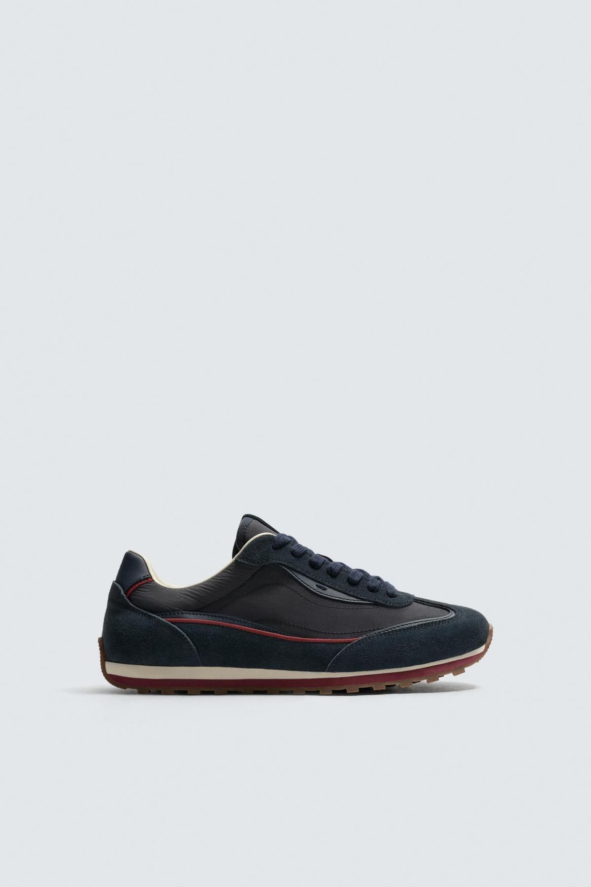 자라 네이비 레트로 캐주얼 로우탑 스니커즈 2354/620 DARK BLUE - 상품 이미지