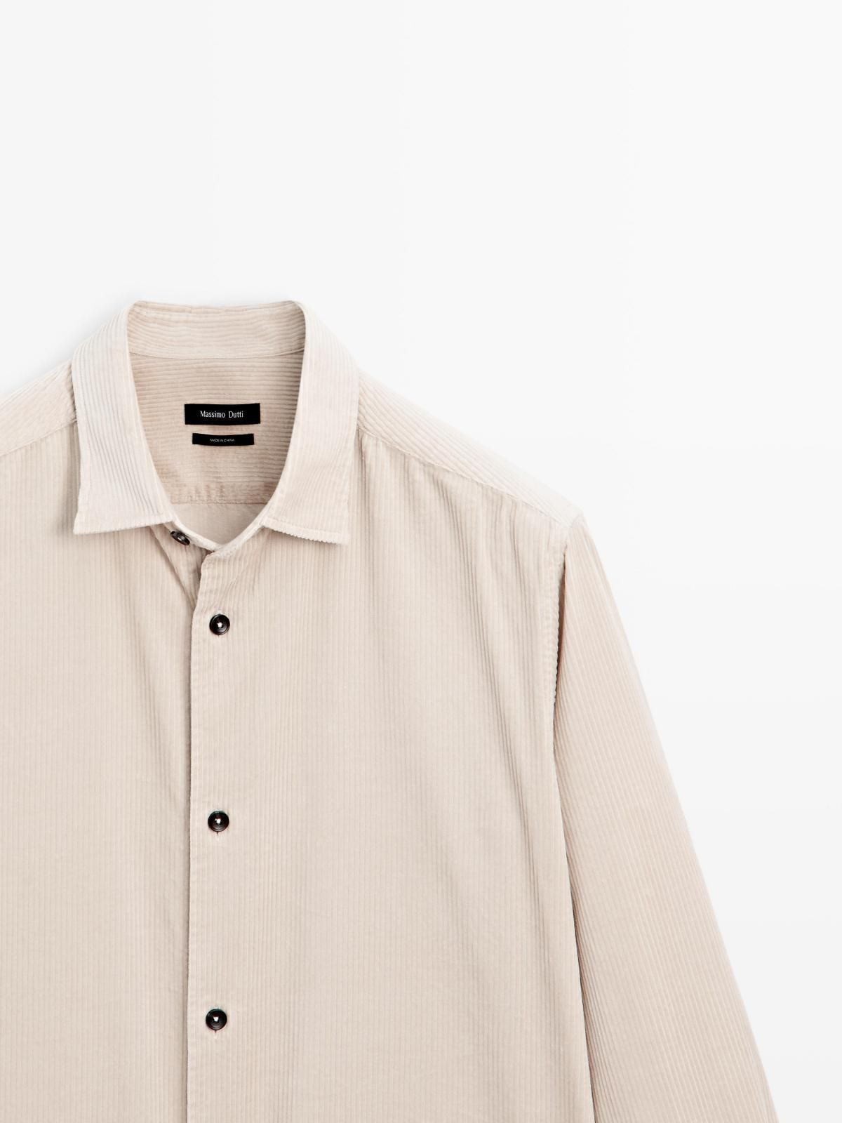 마시모두띠 코듀로이 레귤러핏 베이지 오버셔츠 1765/262 BEIGE - 상세 이미지 5