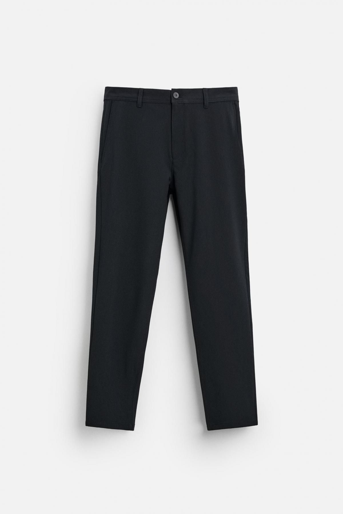 자라 텍스처 컴포트 슬림핏 팬츠 0706/648 DARK NAVY - 상세 이미지 5