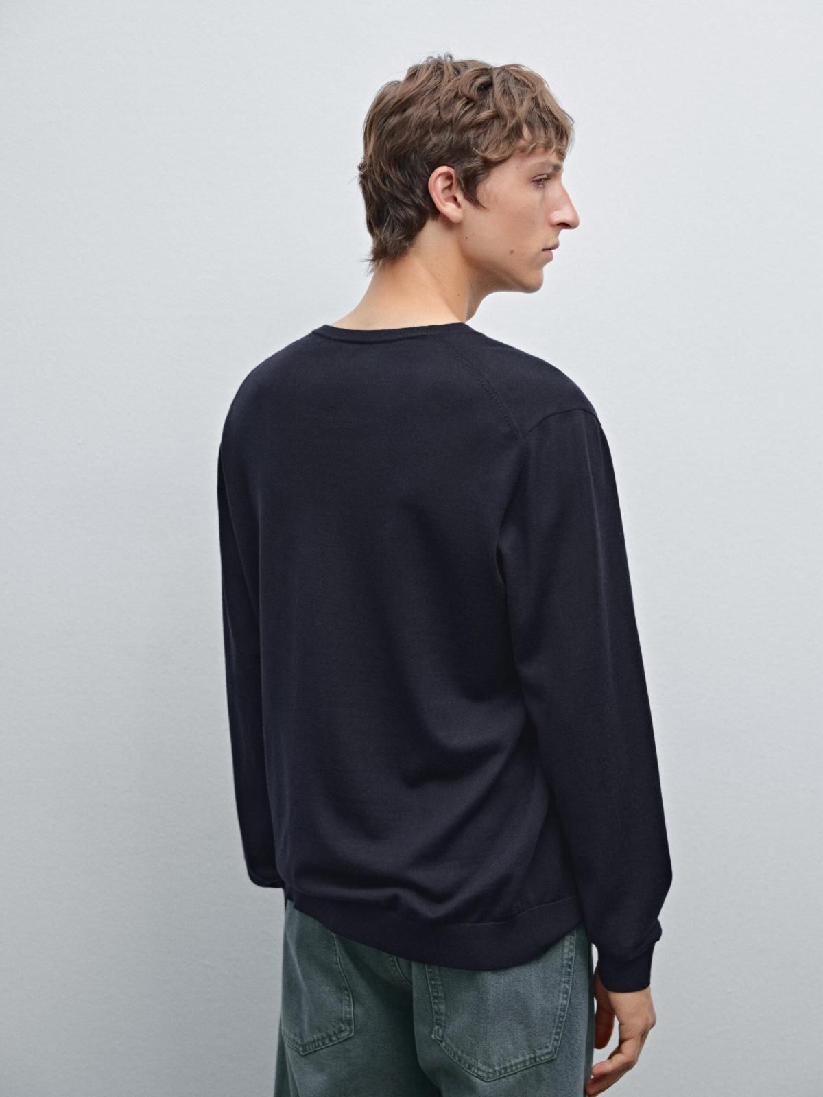 마시모두띠 프리미엄 메리노울 라운드 니트 0932/210 NAVY BLUE - 상세 이미지 5