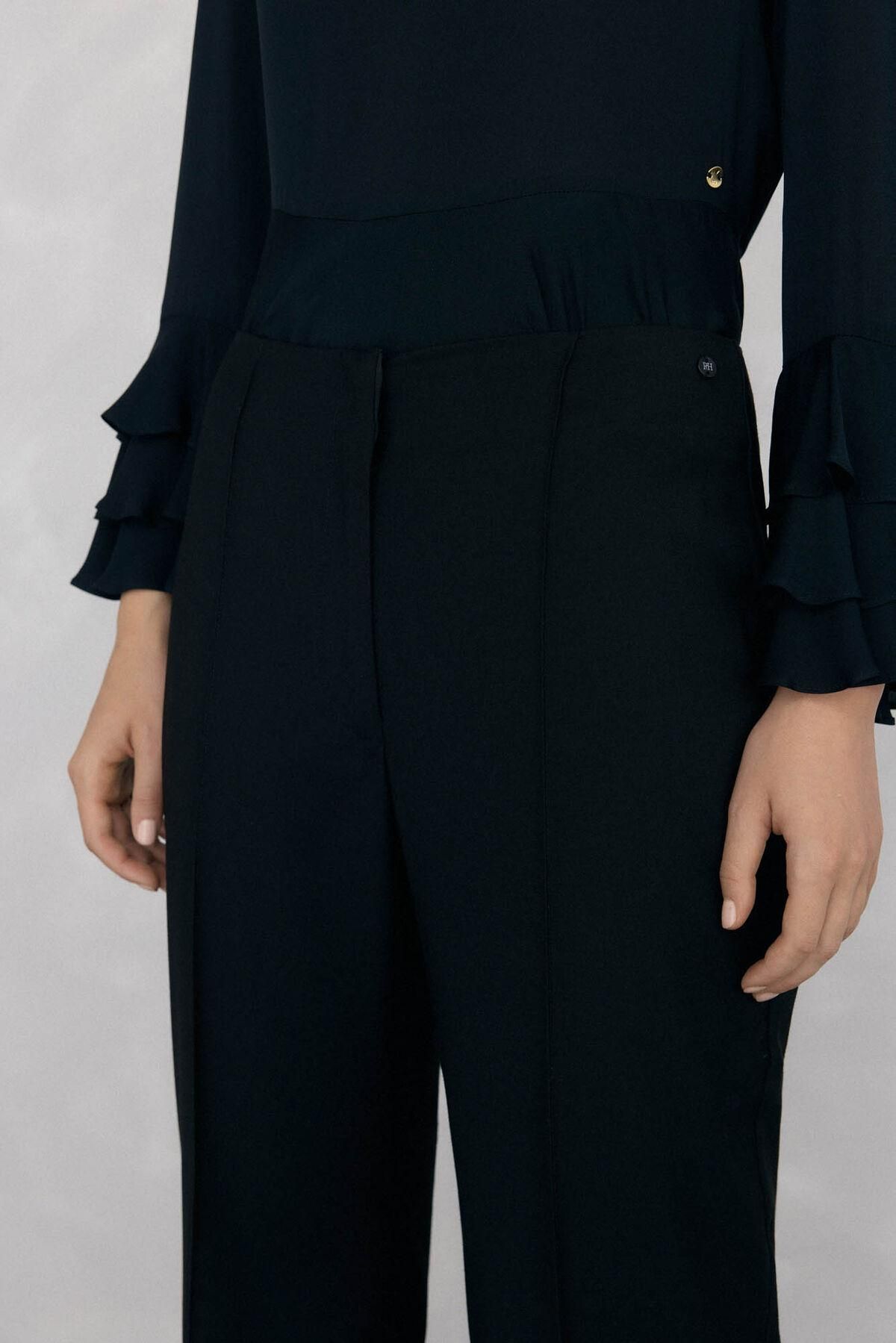 페드로 델 이에로 테크니컬 플레어 롱 슬랙스 팬츠 7602533 NEGRO - 상세 이미지 3